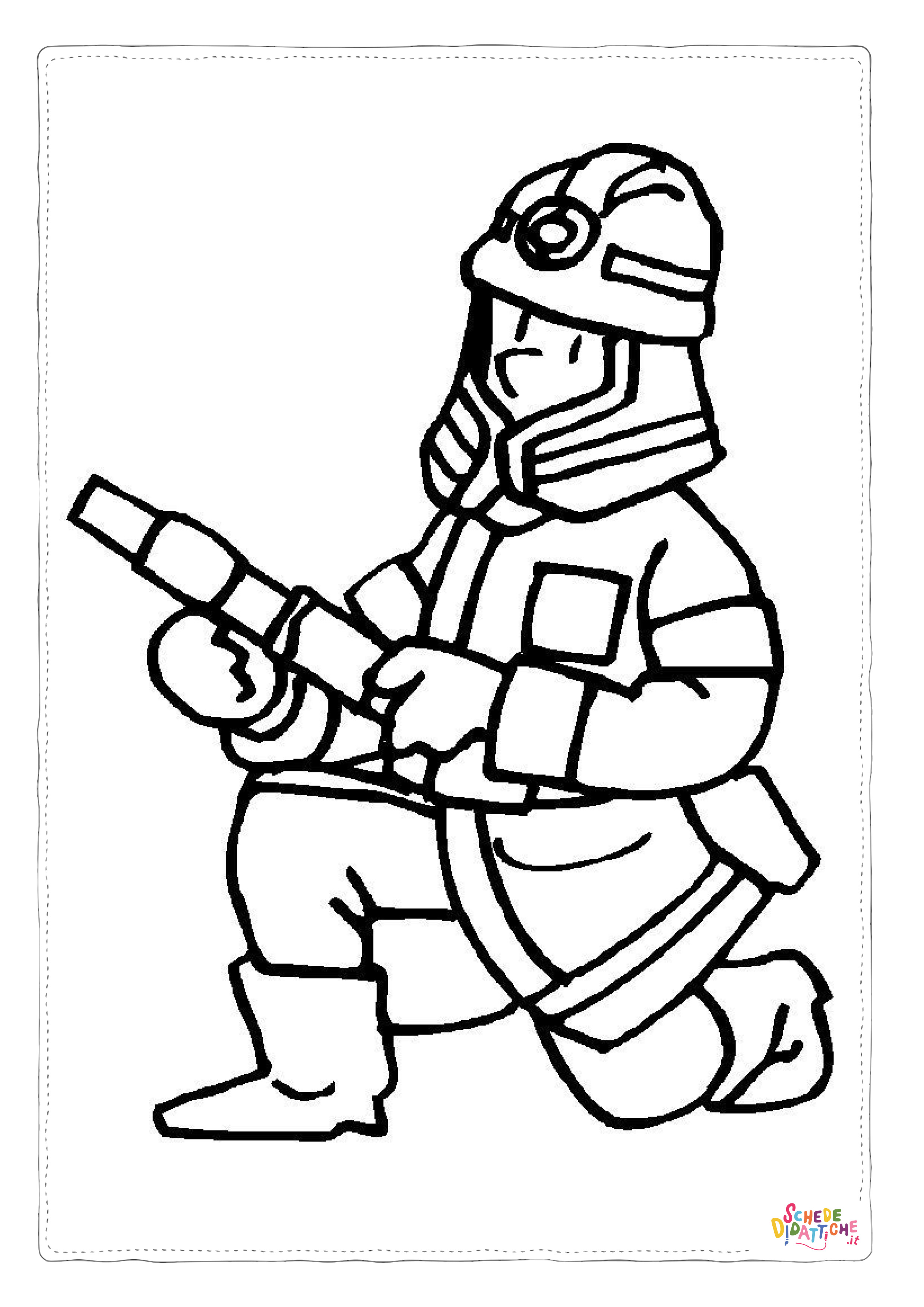Disegno "Disegno di pompiere da stampare e colorare 63" Disegno di pompiere da stampare e colorare 63
