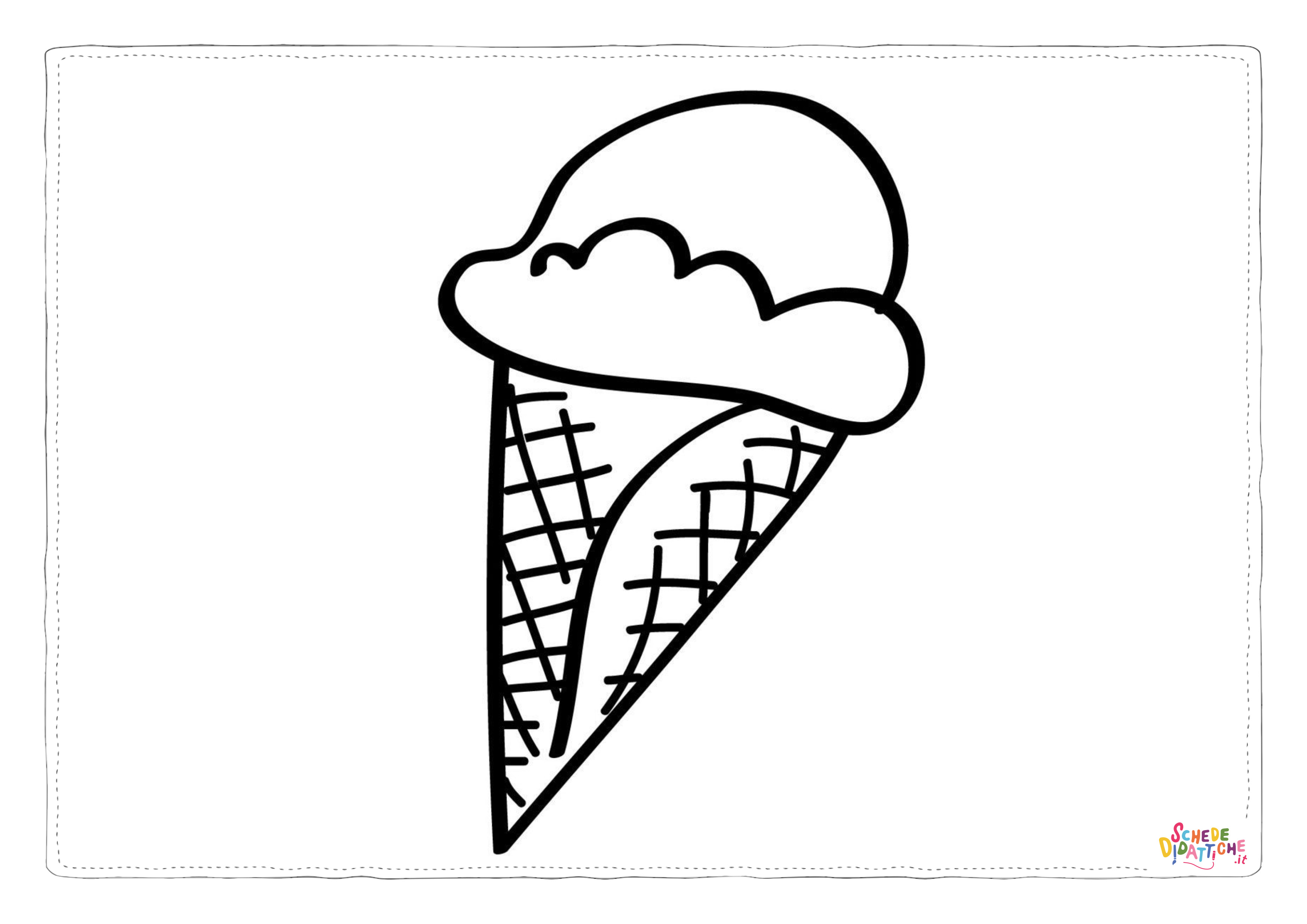 Disegno "Disegno di gelato da stampare e colorare 61" Disegno di gelato da stampare e colorare 61