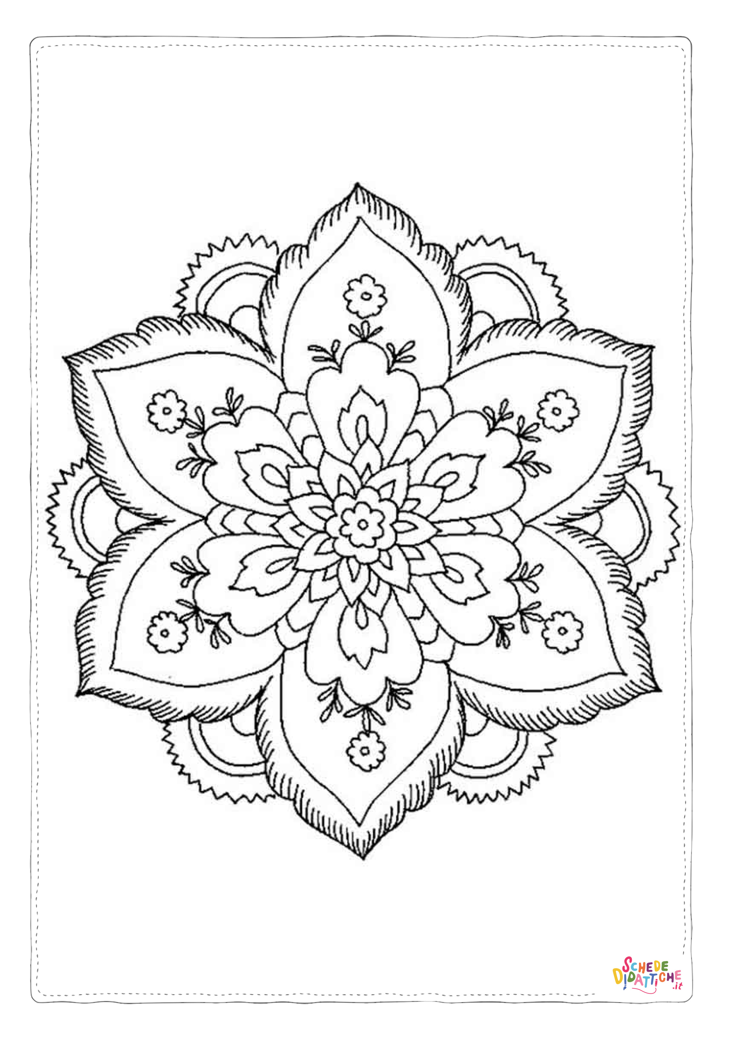 Disegno "Disegno di mandala da stampare e colorare 1067" Disegno di mandala da stampare e colorare 1067