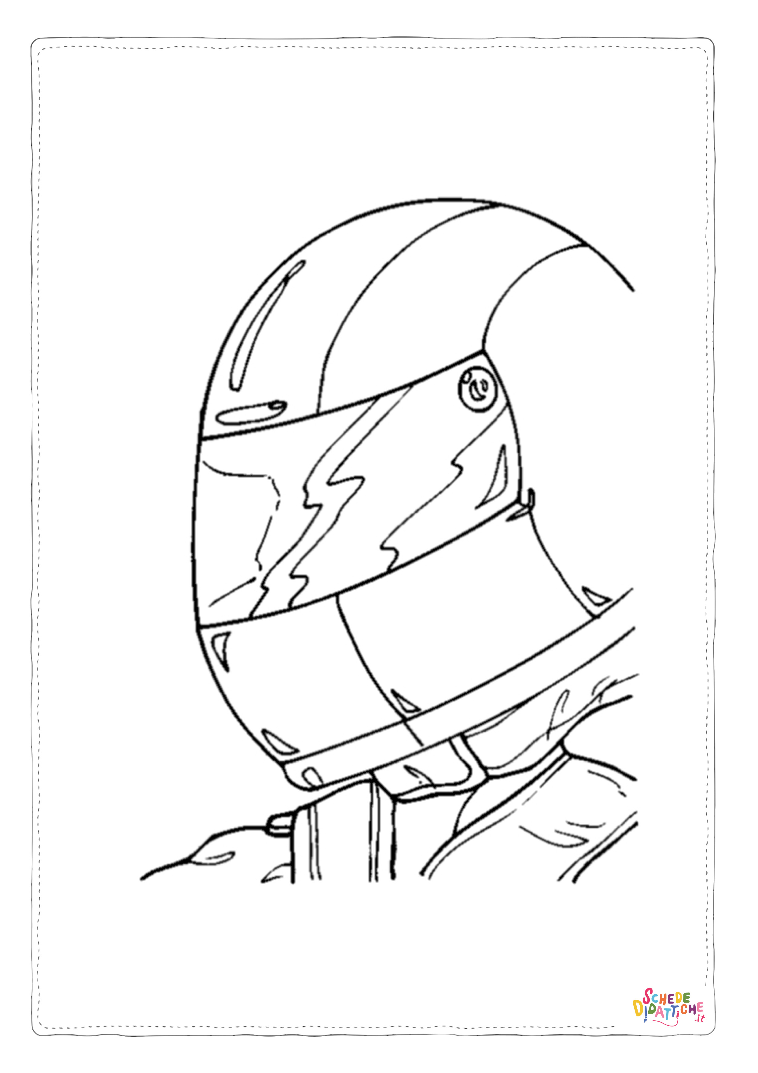 Disegno di pilota auto da stampare e colorare 1