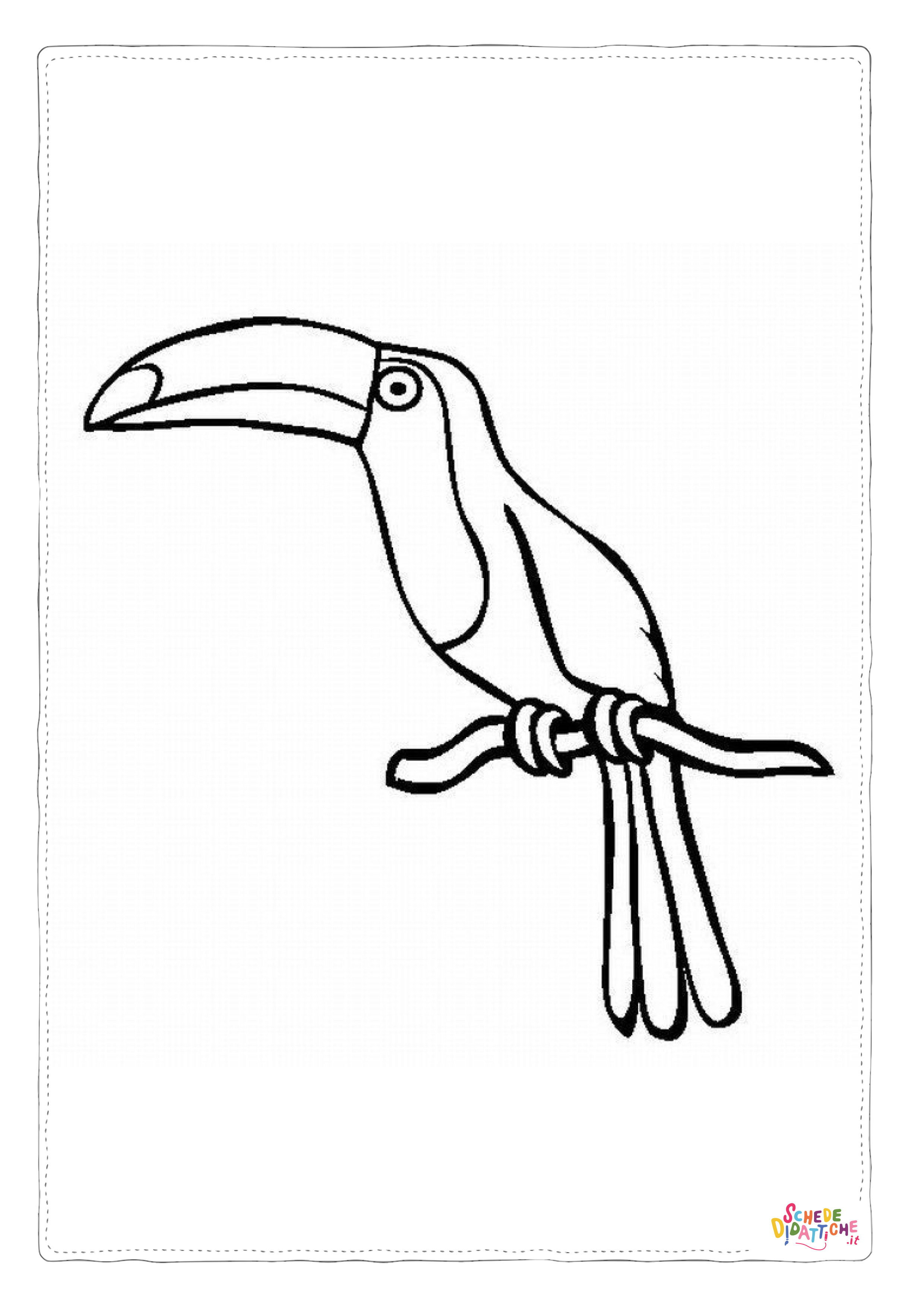 Disegno "Disegno di tucano da stampare e colorare 19" Disegno di tucano da stampare e colorare 19