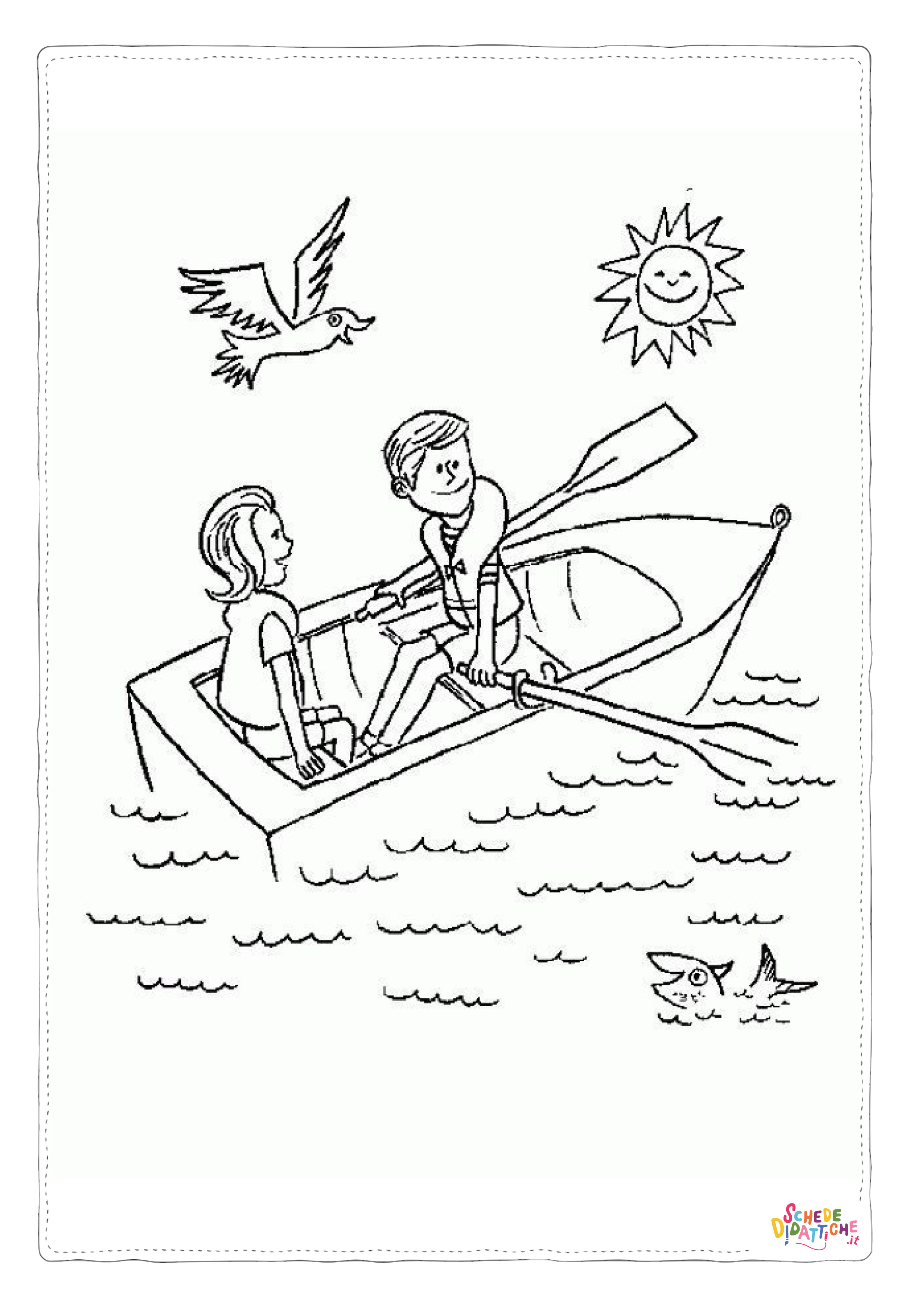 Disegno "Disegno di barca da stampare e colorare 6" Disegno di barca da stampare e colorare 6