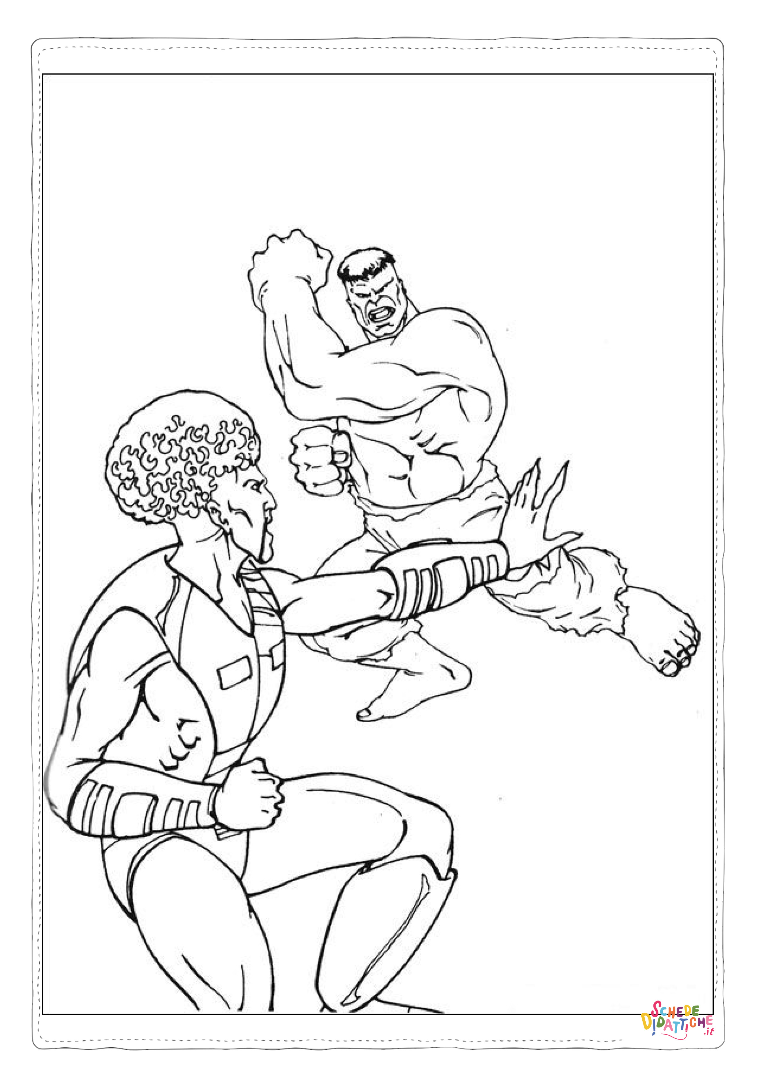 Disegno "Disegno di Hulk da stampare e colorare 9" Disegno di Hulk da stampare e colorare 9