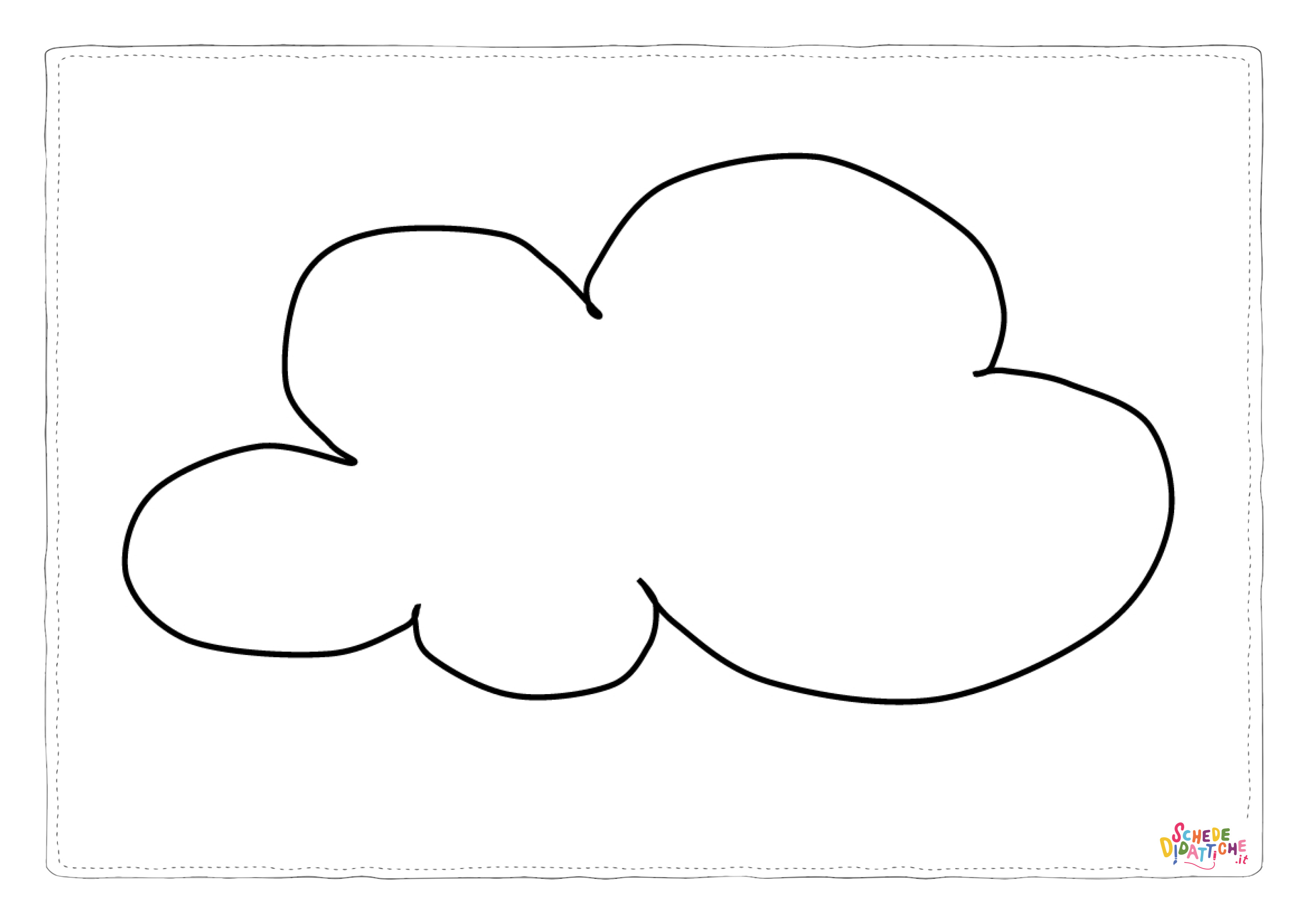 Disegno di nuvola da stampare e colorare 16