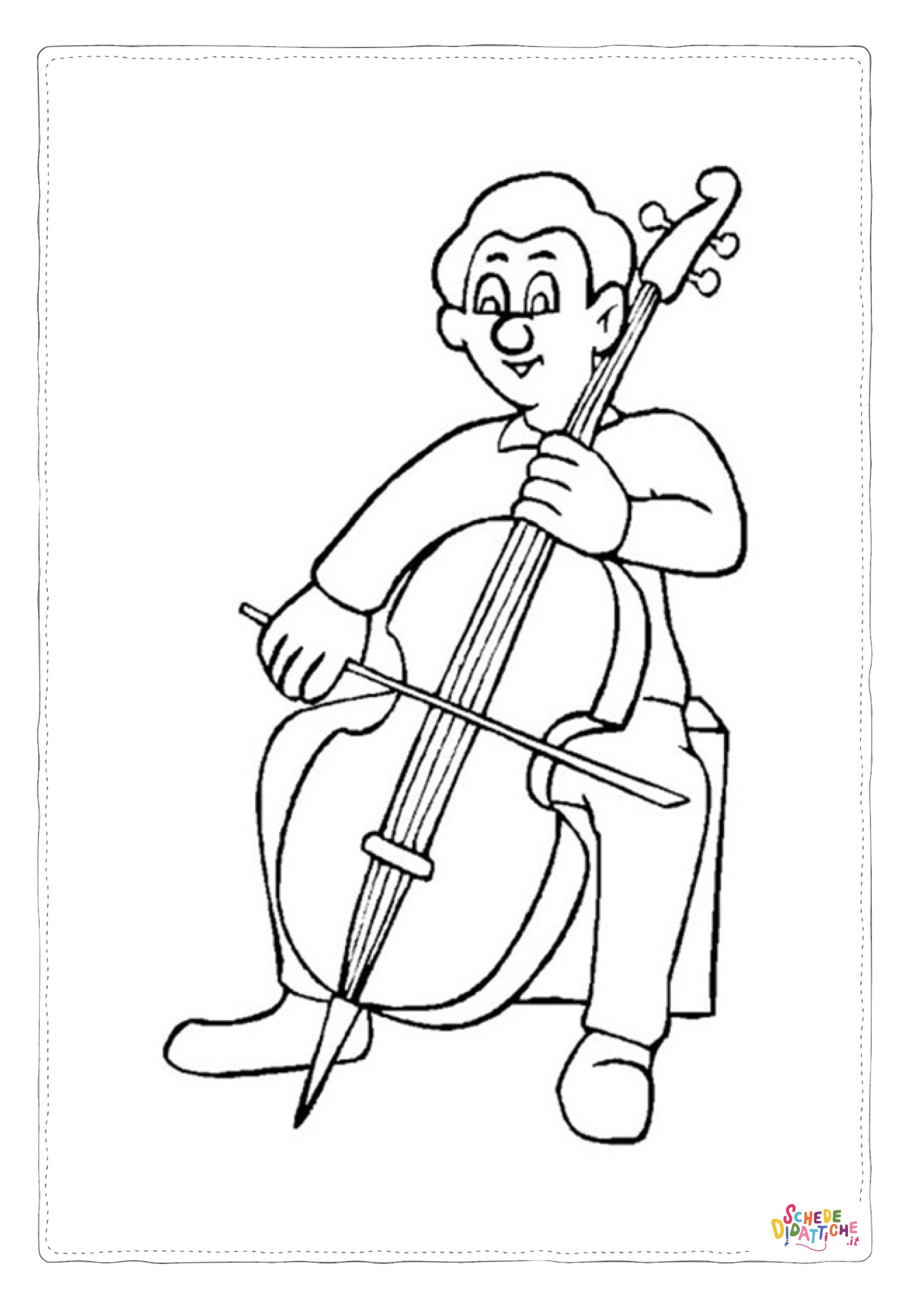 Disegno "Disegno di musicista da stampare e colorare 3" Disegno di musicista da stampare e colorare 3