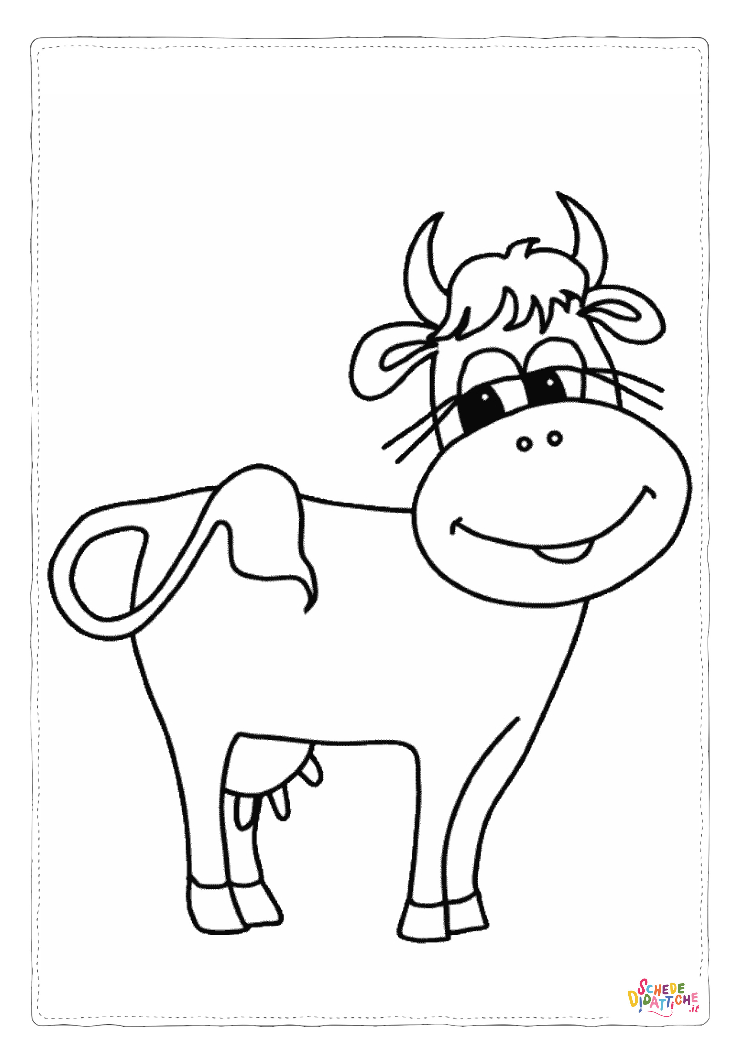 Disegno di mucca da stampare e colorare 32