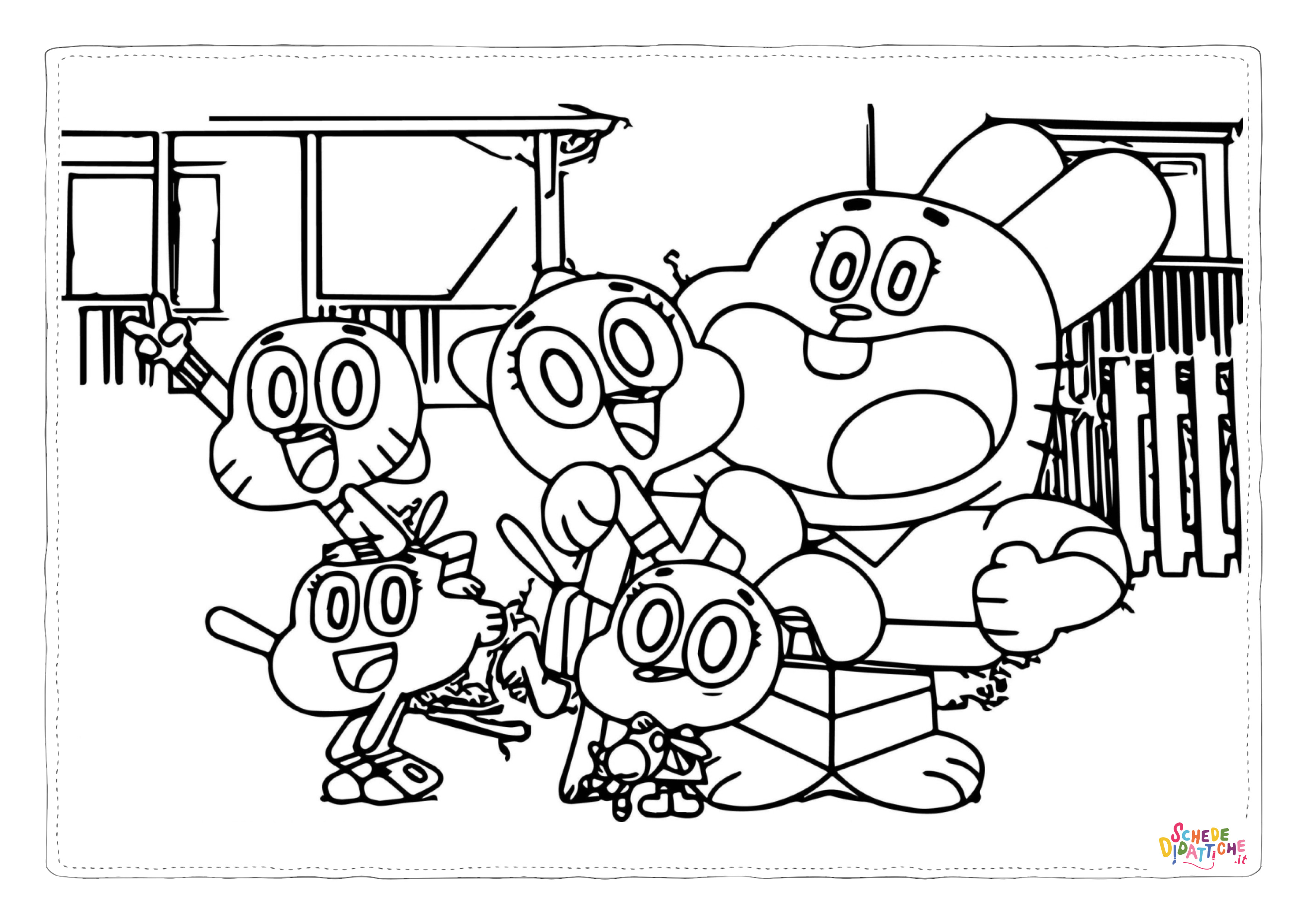 Disegno "Disegno di Lo straordinario mondo di Gumball da stampare e colorare 1" Disegno di Lo straordinario mondo di Gumball da stampare e colorare 1