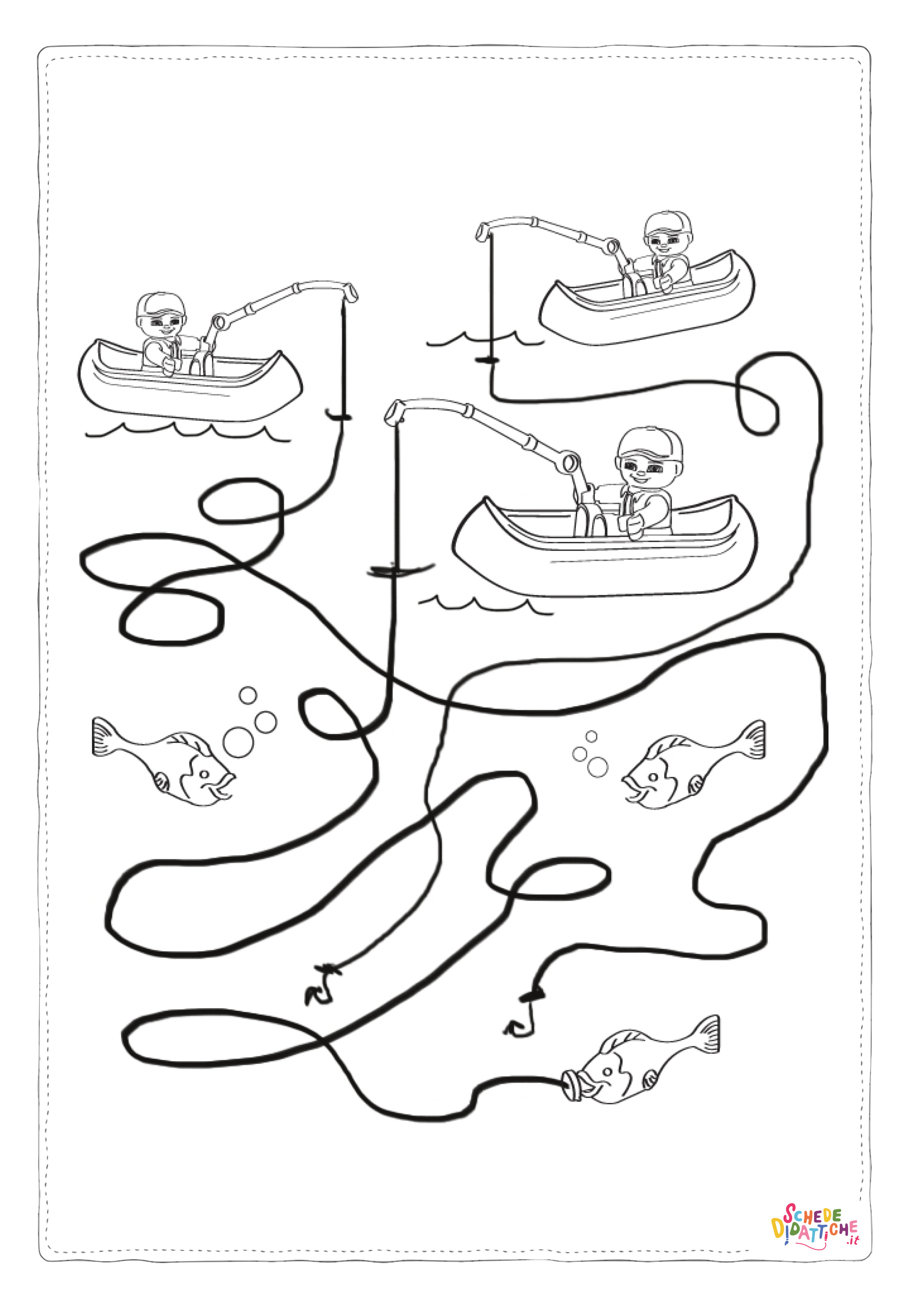 Disegno di pesca da stampare e colorare 7