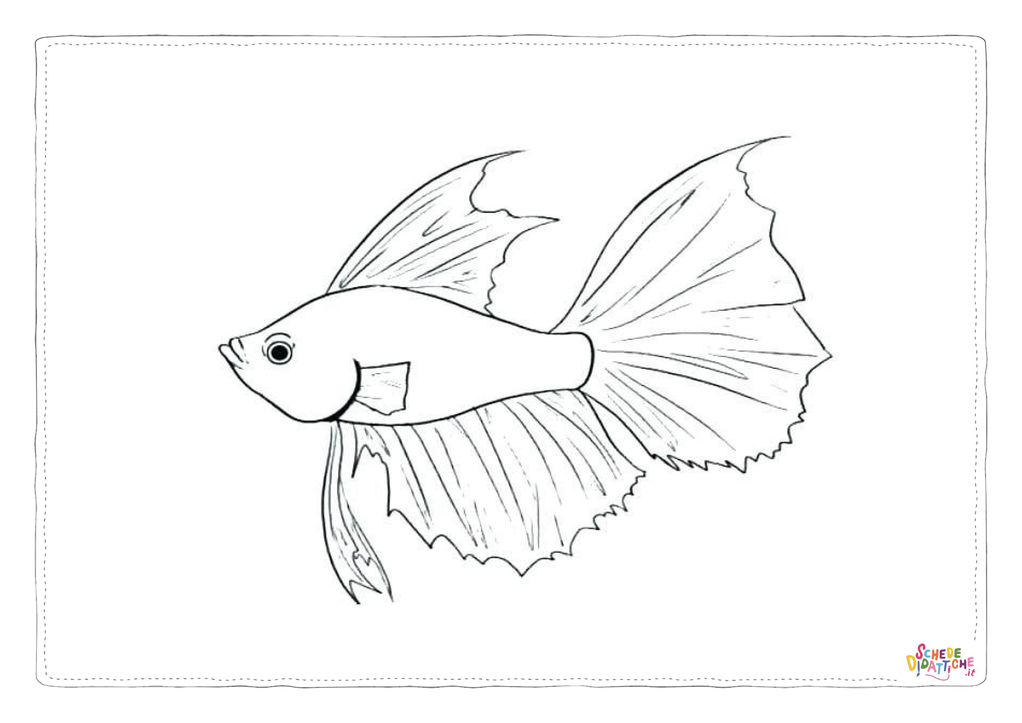 Disegno "Disegno di pesce da stampare e colorare 260" Disegno di pesce da stampare e colorare 260