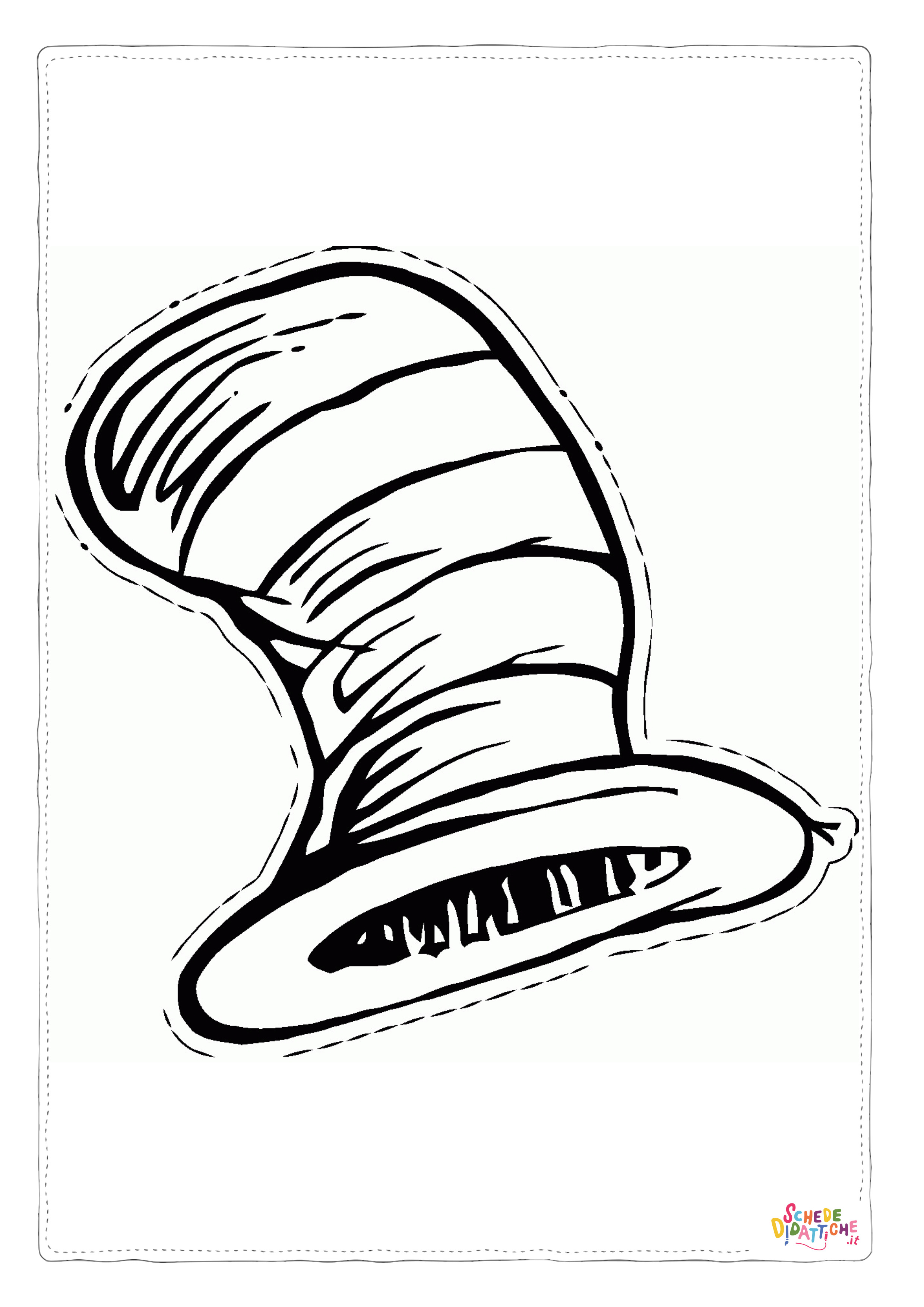 Disegno di cappello da stampare e colorare 2