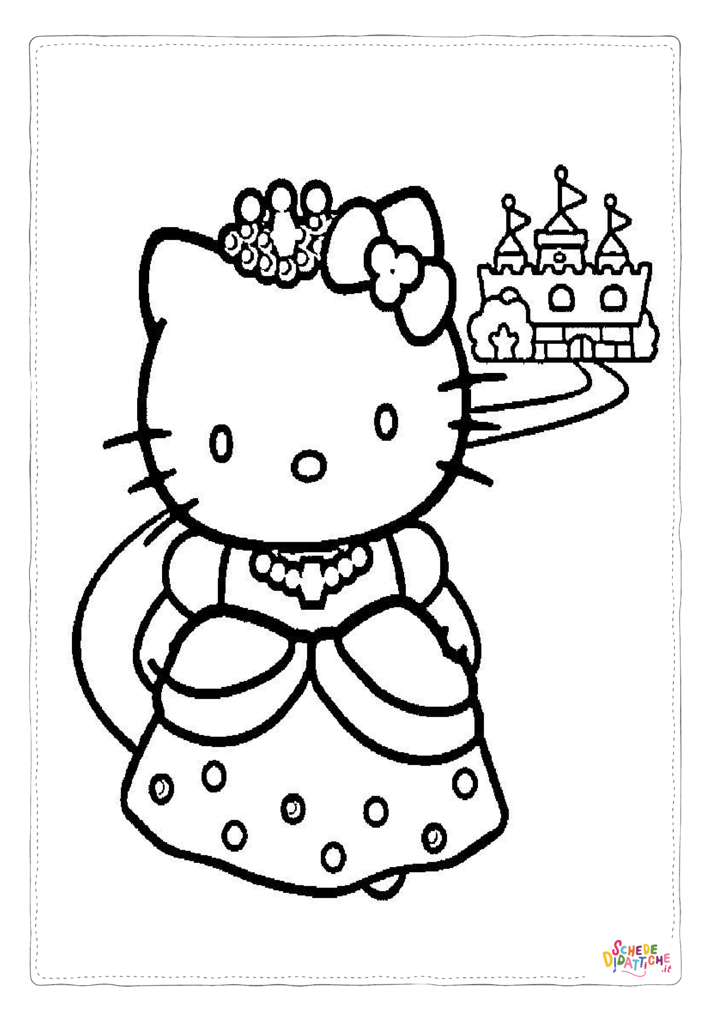 Disegno "Disegno di Hello Kitty da stampare e colorare 238" Disegno di Hello Kitty da stampare e colorare 238