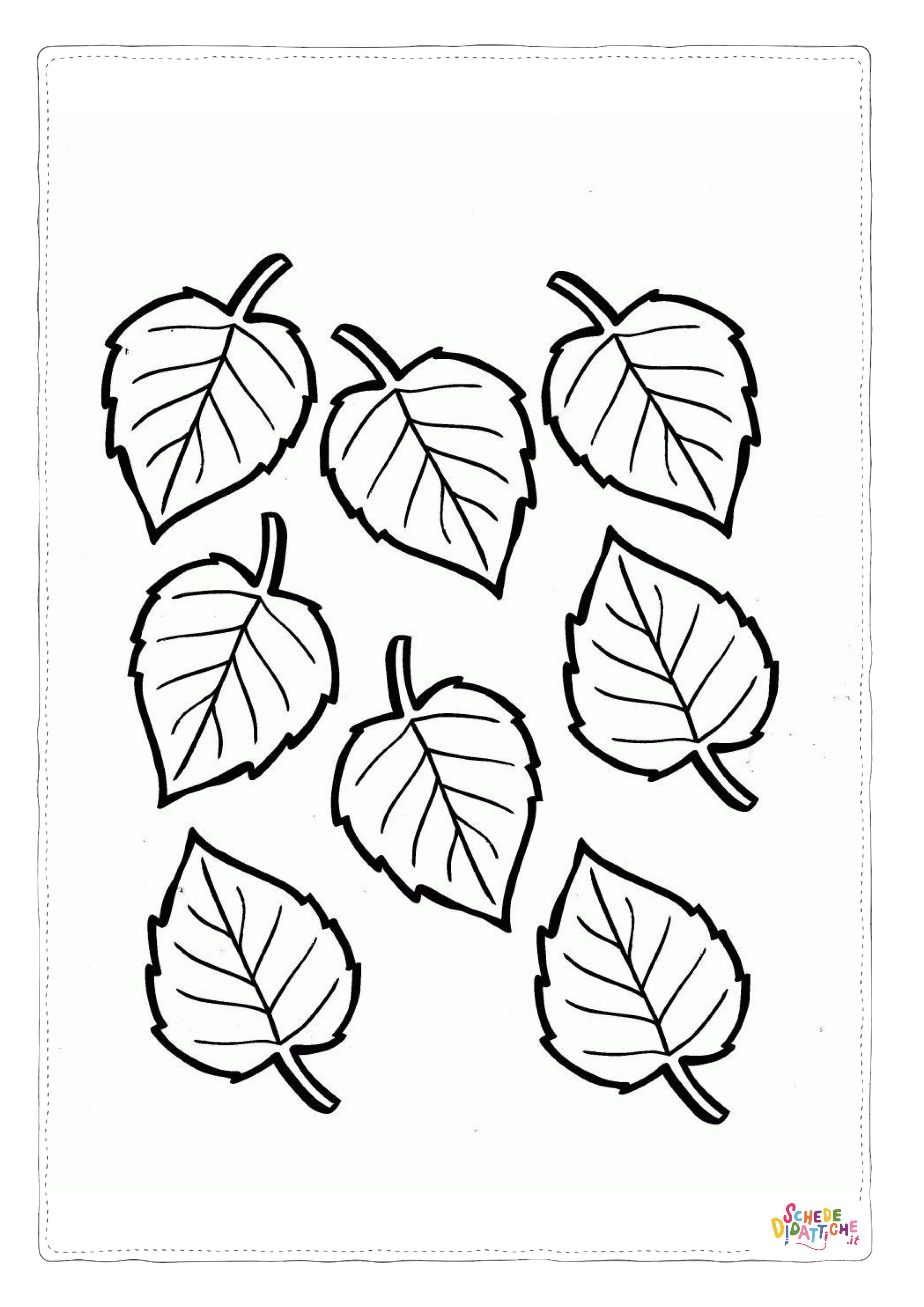 Disegno "Disegno di foglia da stampare e colorare 32" Disegno di foglia da stampare e colorare 32