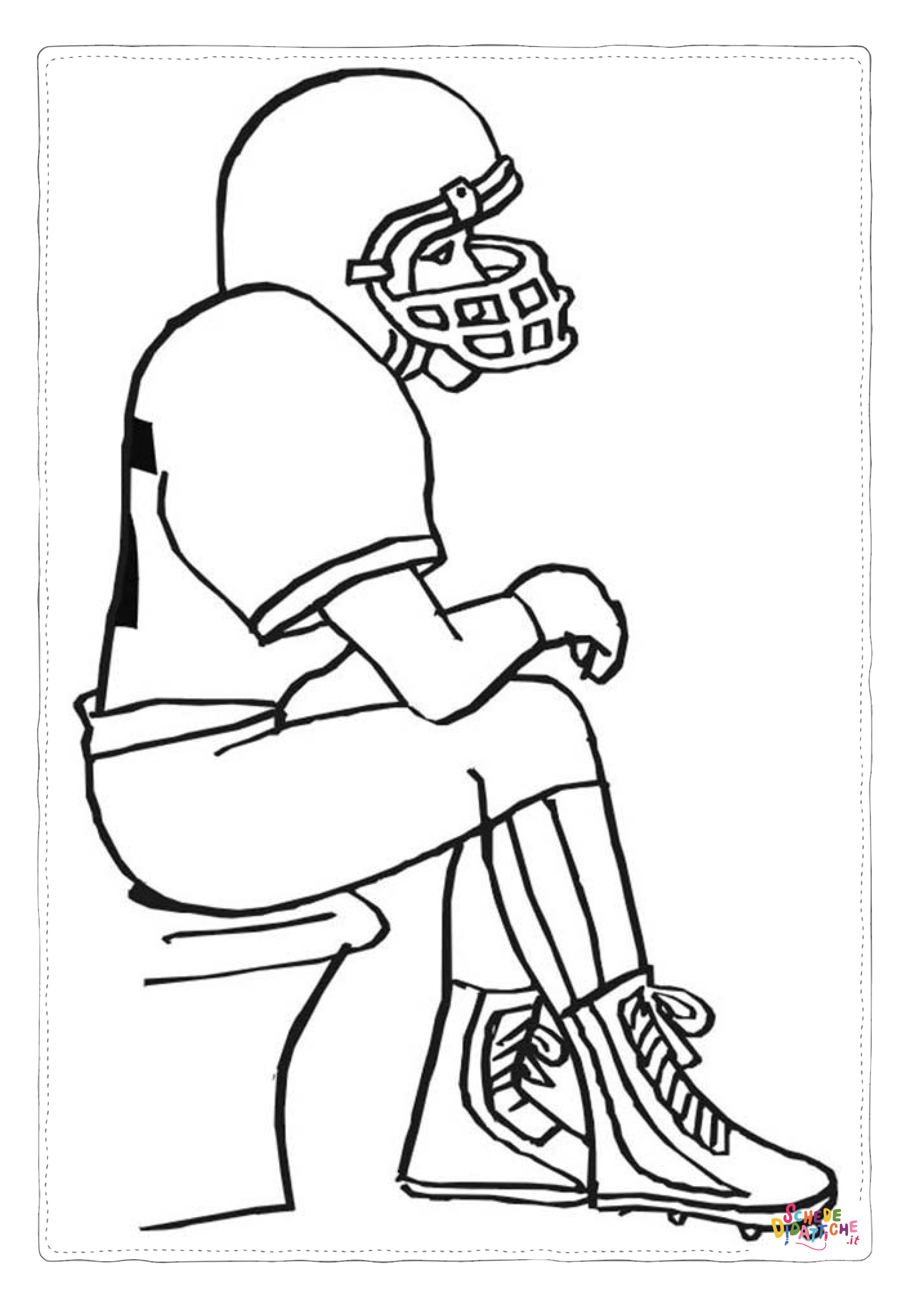 Disegno "Disegno di football americano da stampare e colorare 94" Disegno di football americano da stampare e colorare 94