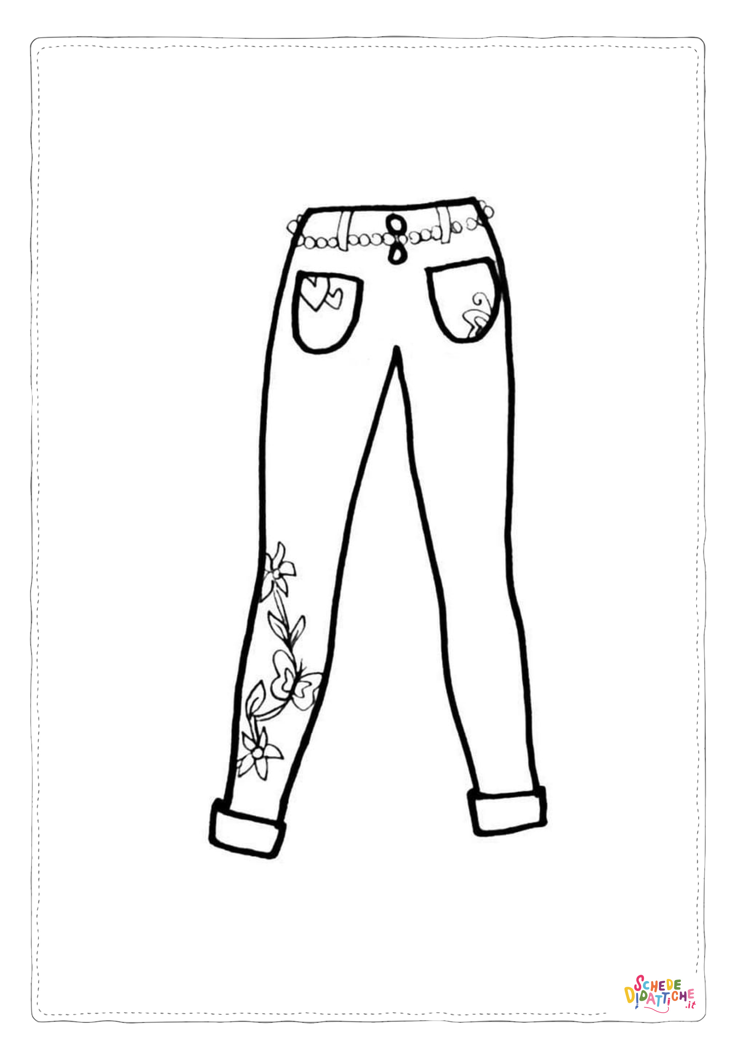 Disegno di pantalone da stampare e colorare 14