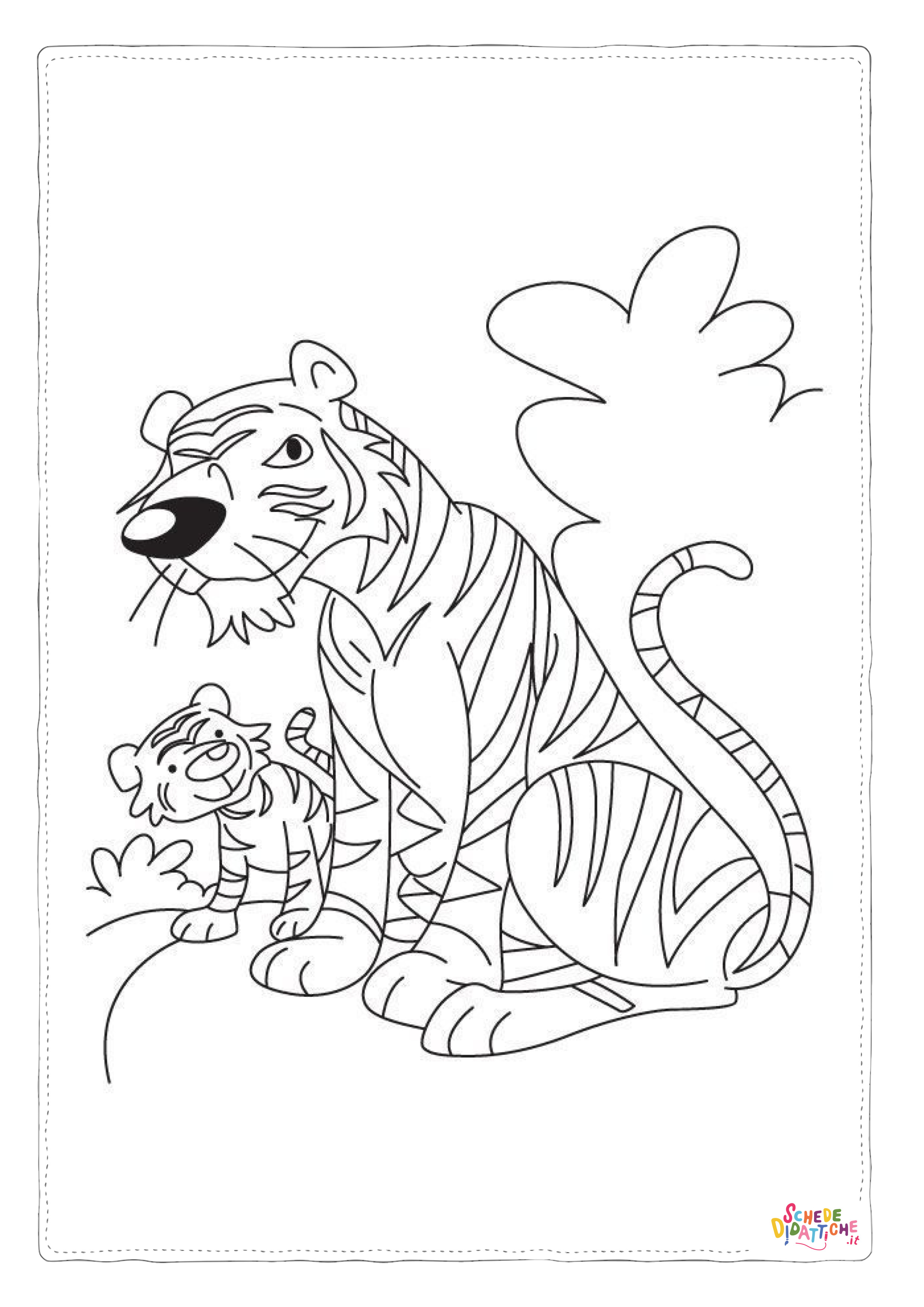 Disegno "Disegno di tigre da stampare e colorare 55" Disegno di tigre da stampare e colorare 55