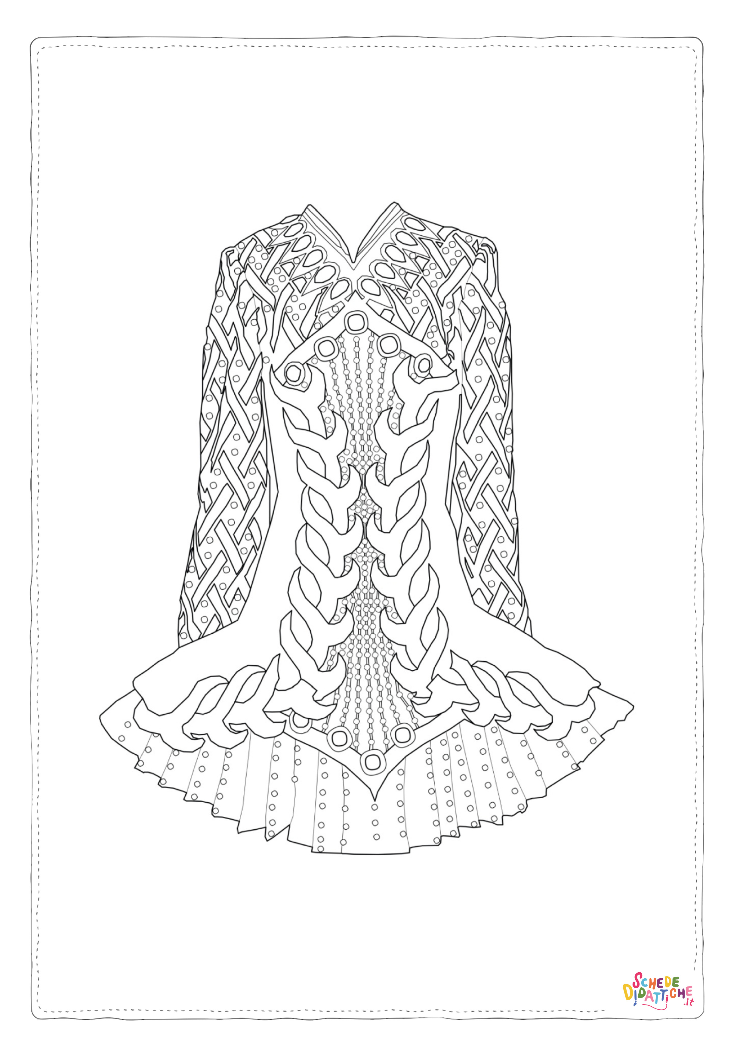 Disegno "Disegno di vestito da donna da stampare e colorare 20" Disegno di vestito da donna da stampare e colorare 20