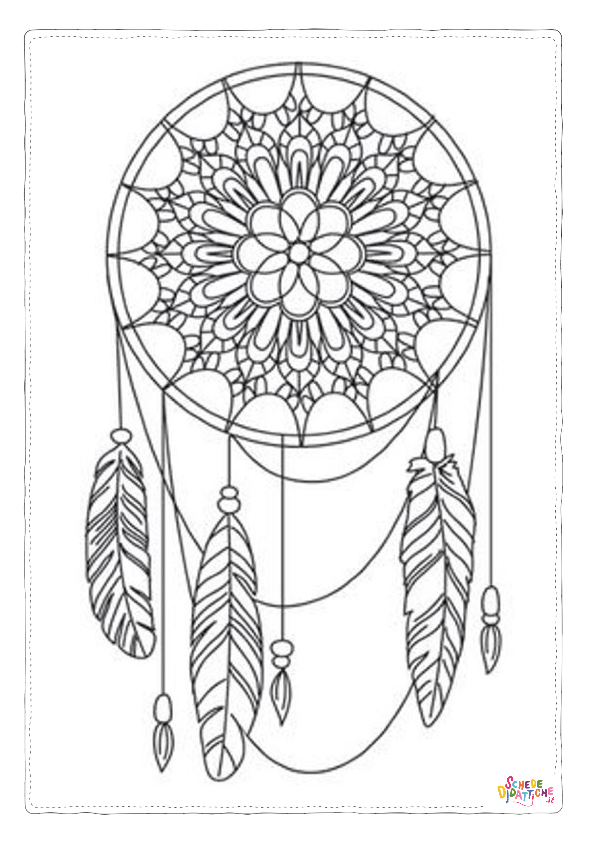 Disegno "Disegno di acchiappasogni da stampare e colorare 19" Disegno di acchiappasogni da stampare e colorare 19