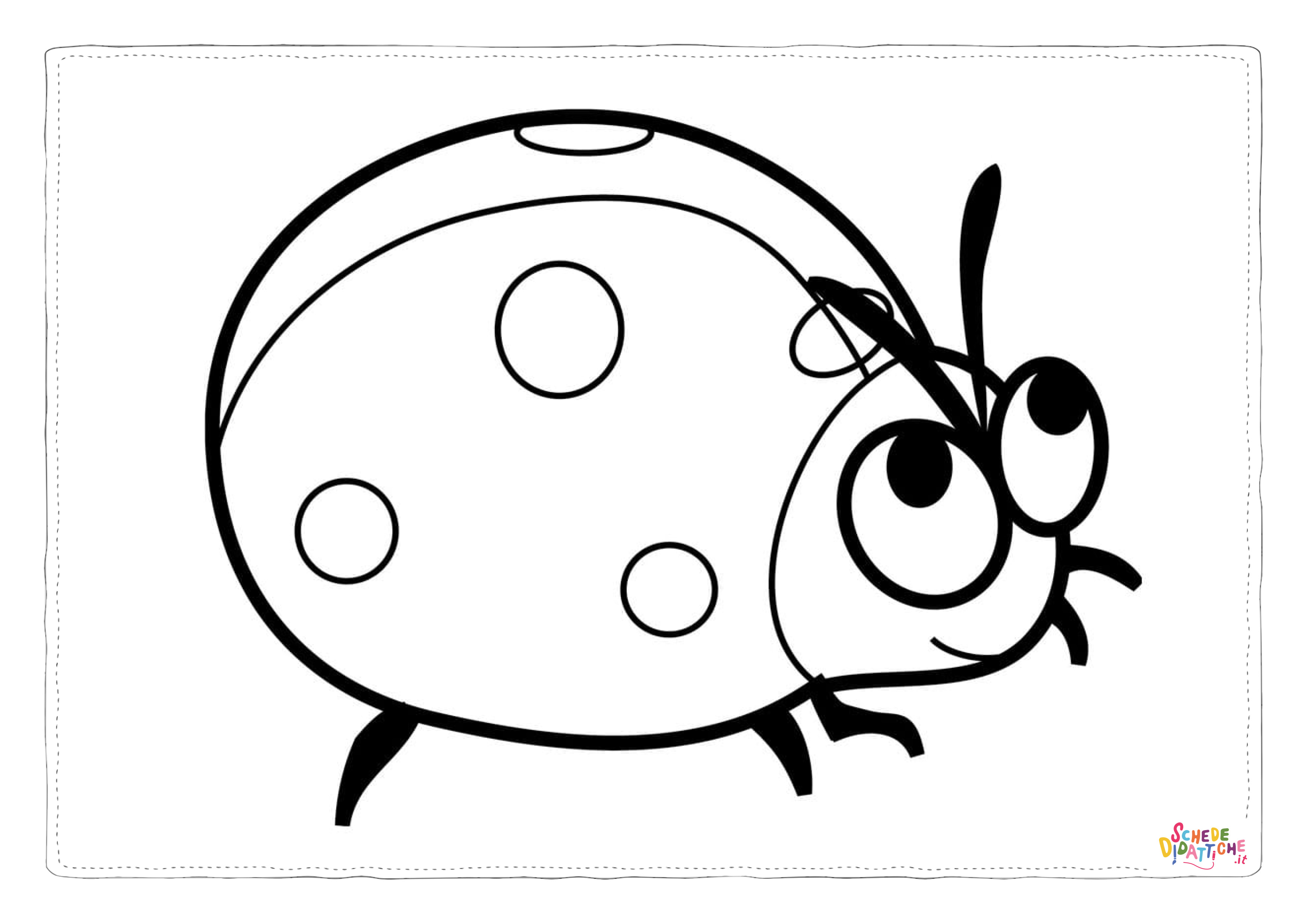 Disegno "Disegno di coccinella da stampare e colorare 40" Disegno di coccinella da stampare e colorare 40