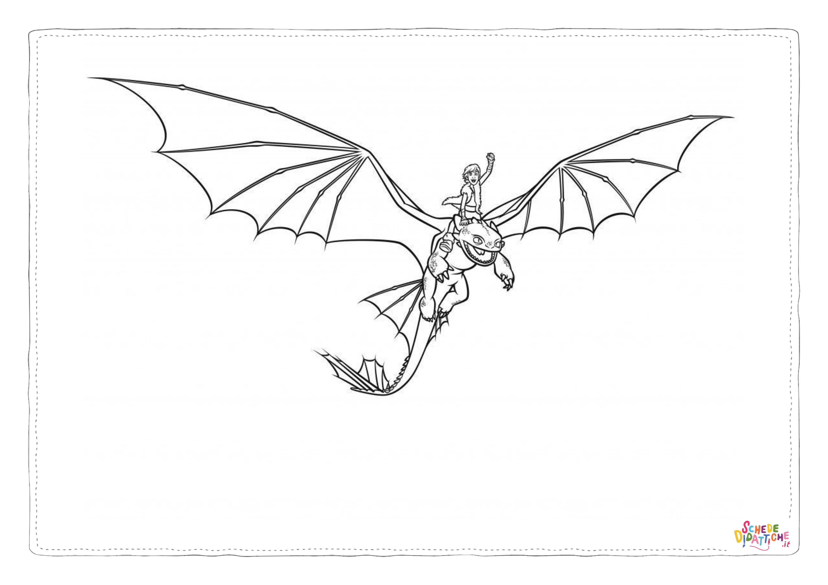 Disegno di Dragon Trainer da stampare e colorare 9
