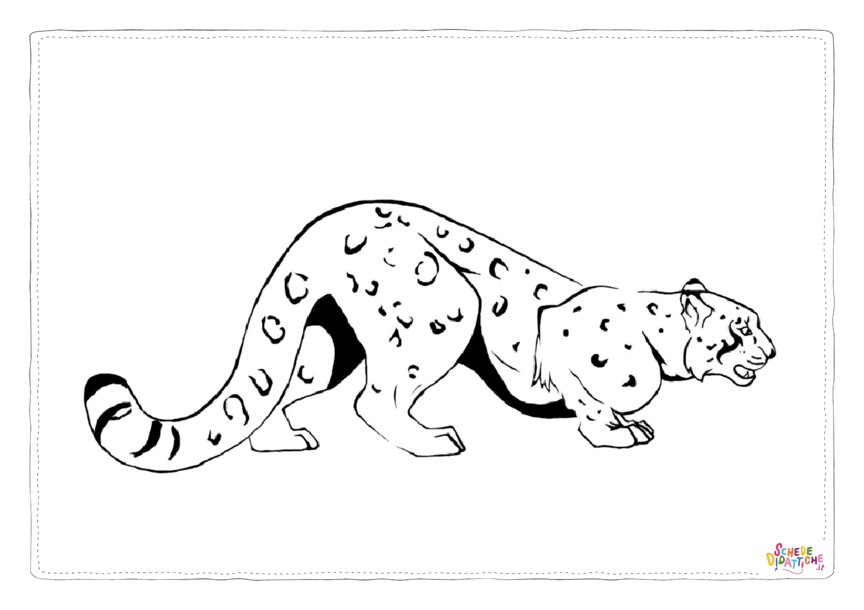 Disegno di leopardo da stampare e colorare 24