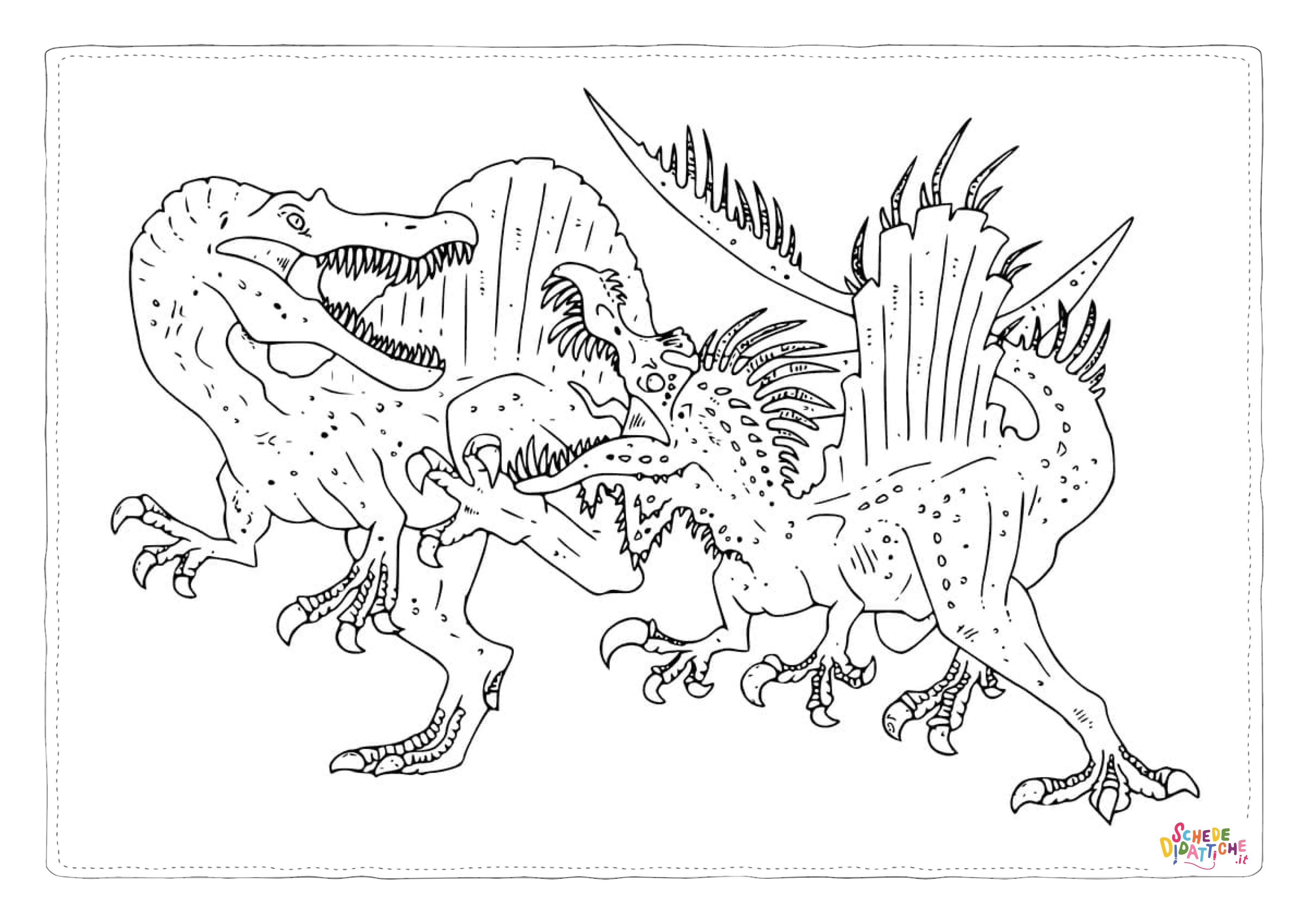 Disegno "Disegno di Spinosauro da stampare e colorare 8" Disegno di Spinosauro da stampare e colorare 8
