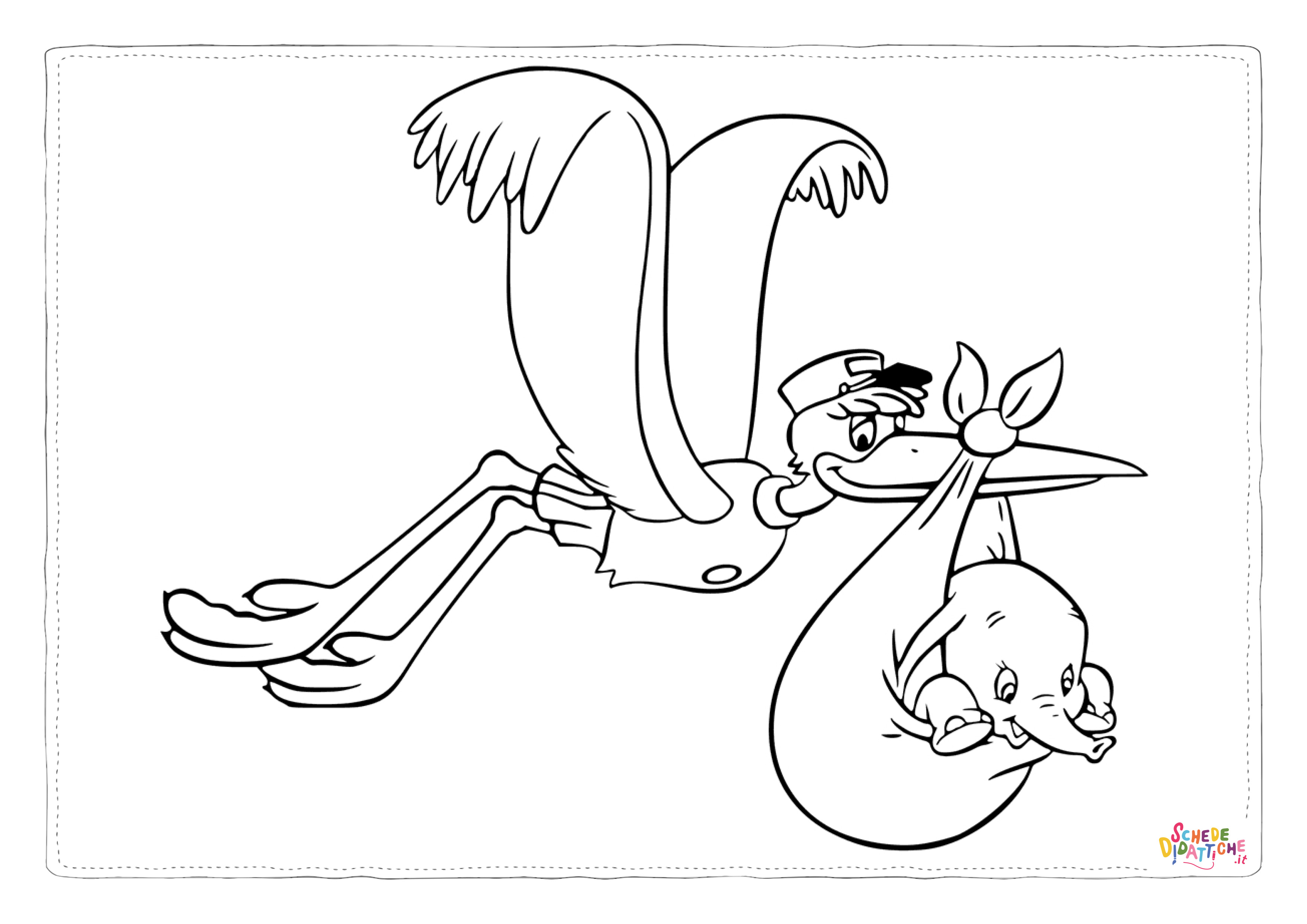 Disegno di Dumbo da stampare e colorare 49