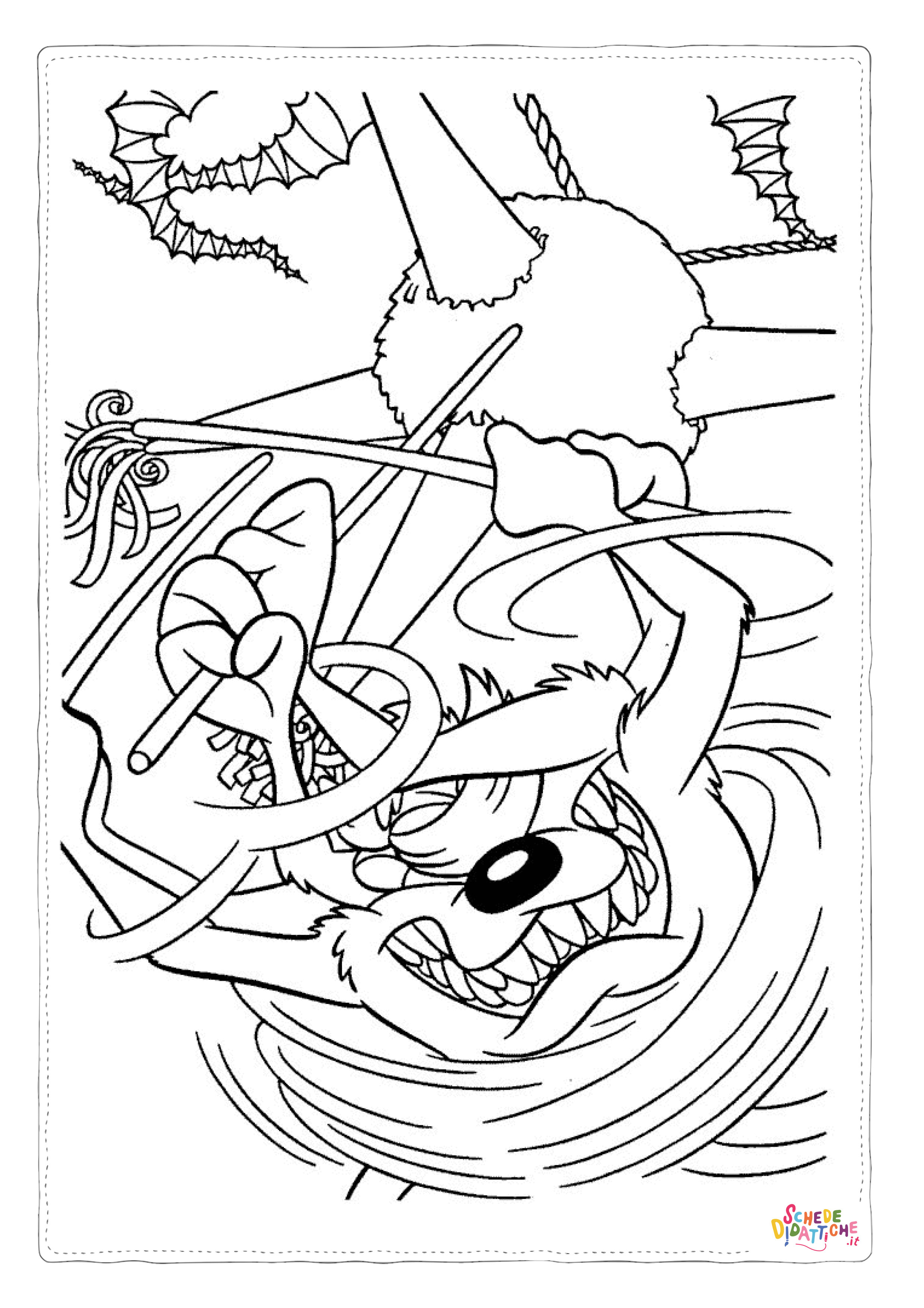Disegno "Disegno di Il Diavolo della Tasmania da stampare e colorare 5" Disegno di Il Diavolo della Tasmania da stampare e colorare 5