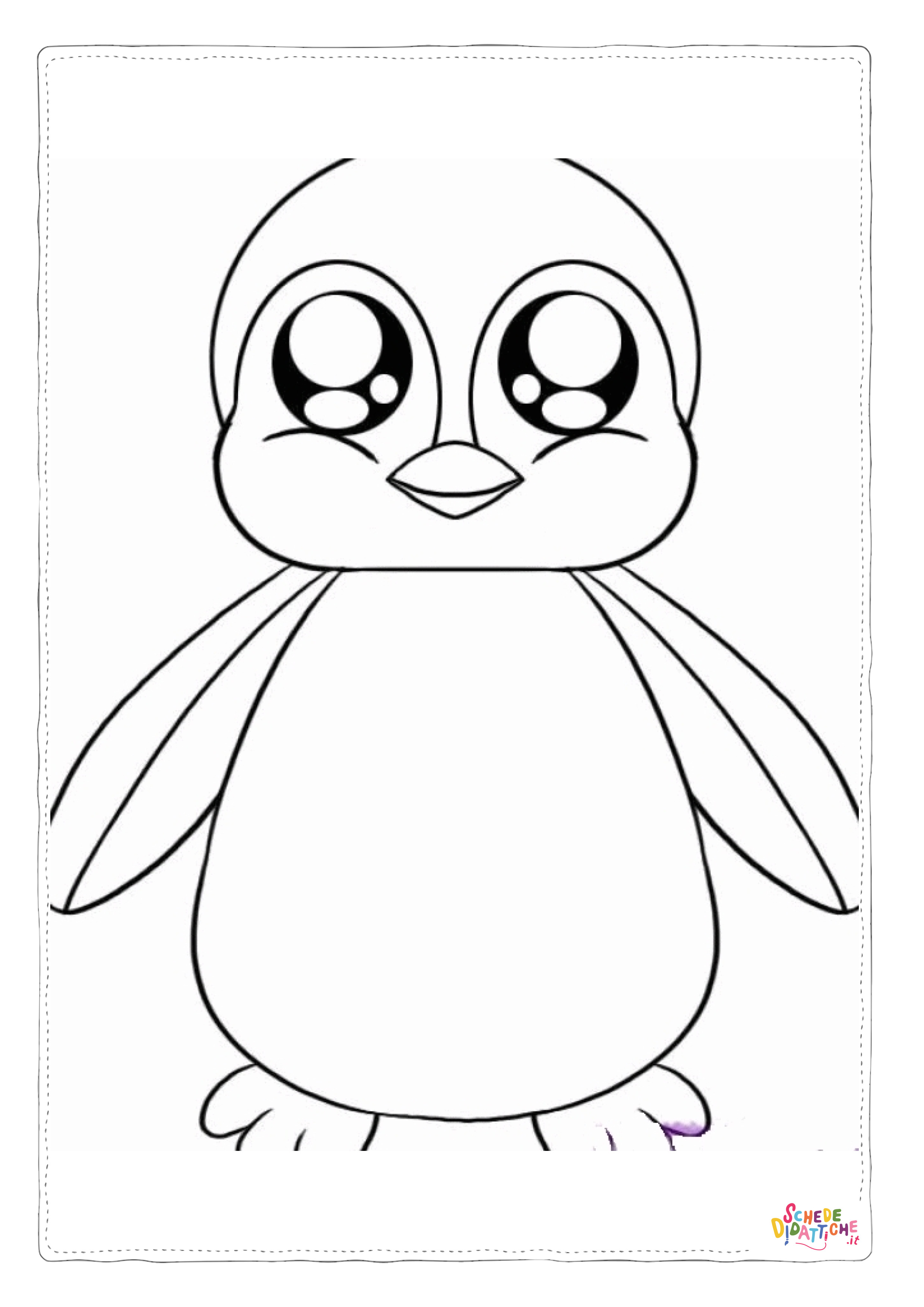 Disegno di pinguino da stampare e colorare 2