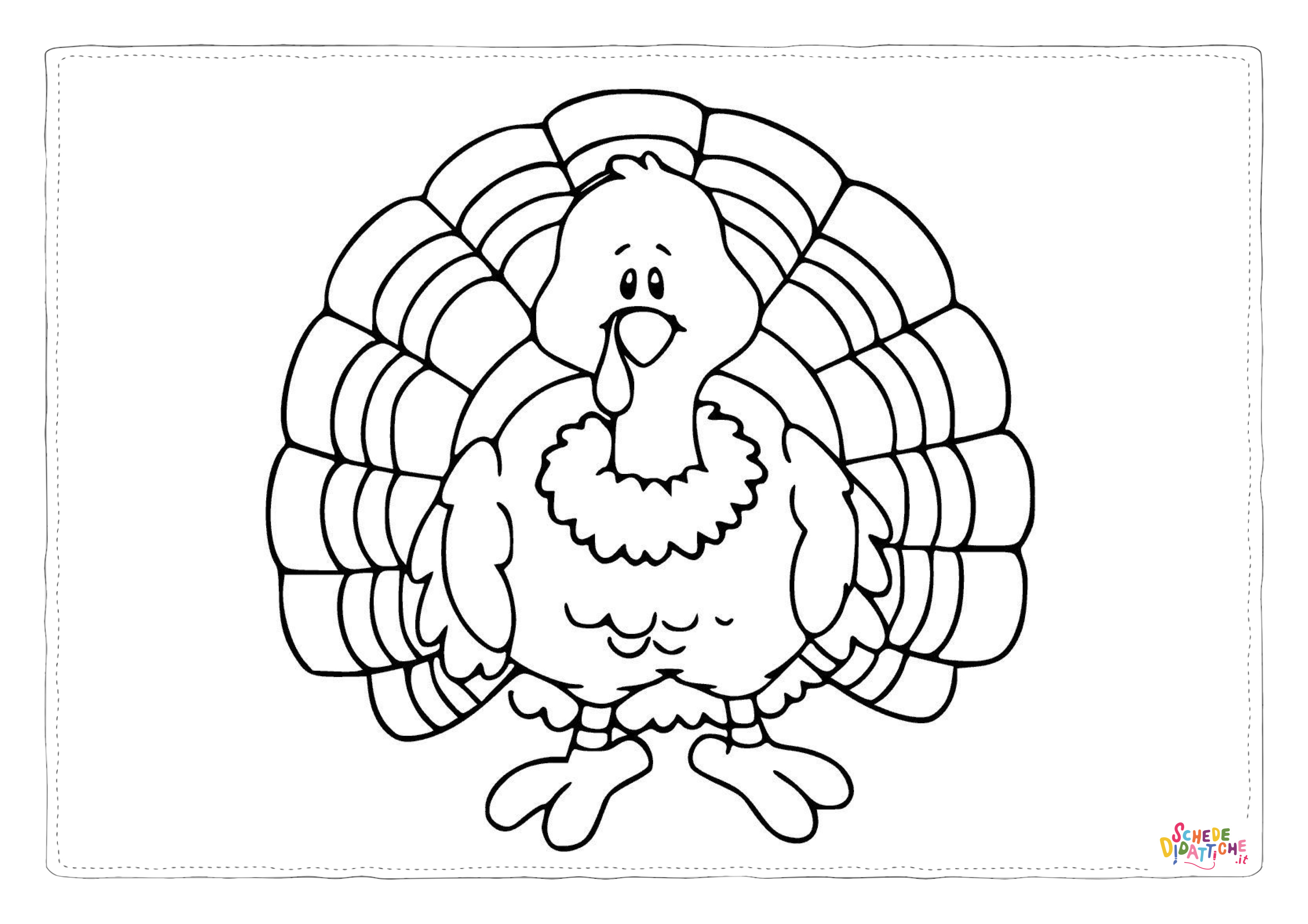Disegno "Disegno di tacchino da stampare e colorare 84" Disegno di tacchino da stampare e colorare 84