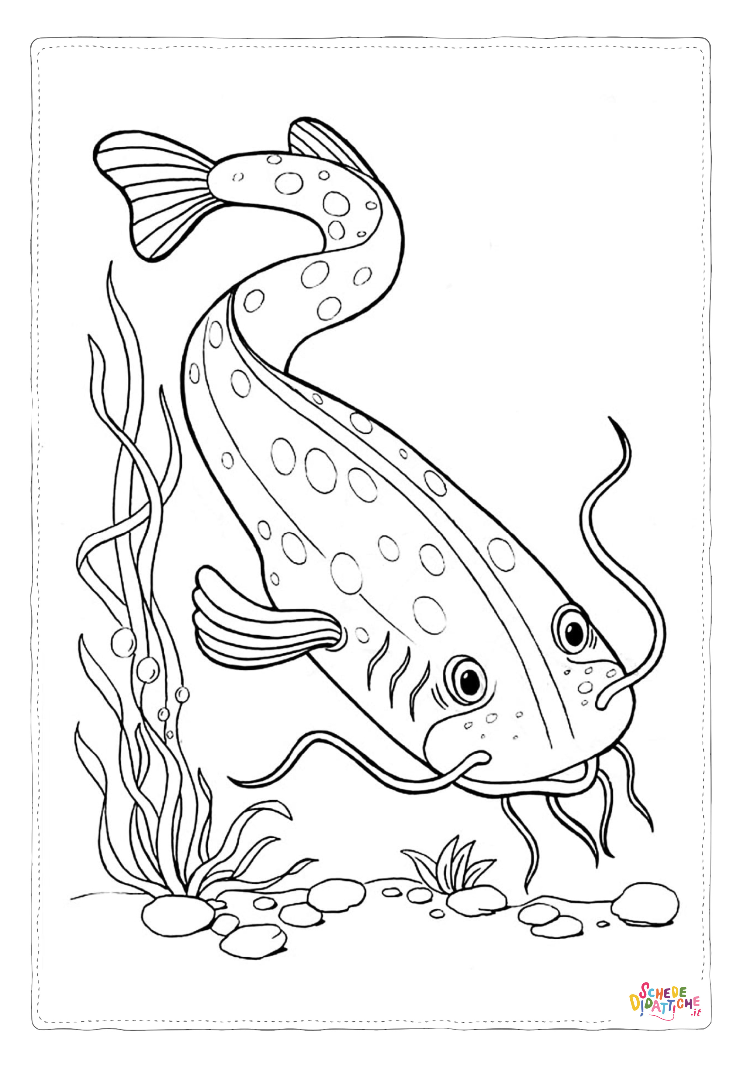 Disegno "Disegno di pesce da stampare e colorare 152" Disegno di pesce da stampare e colorare 152