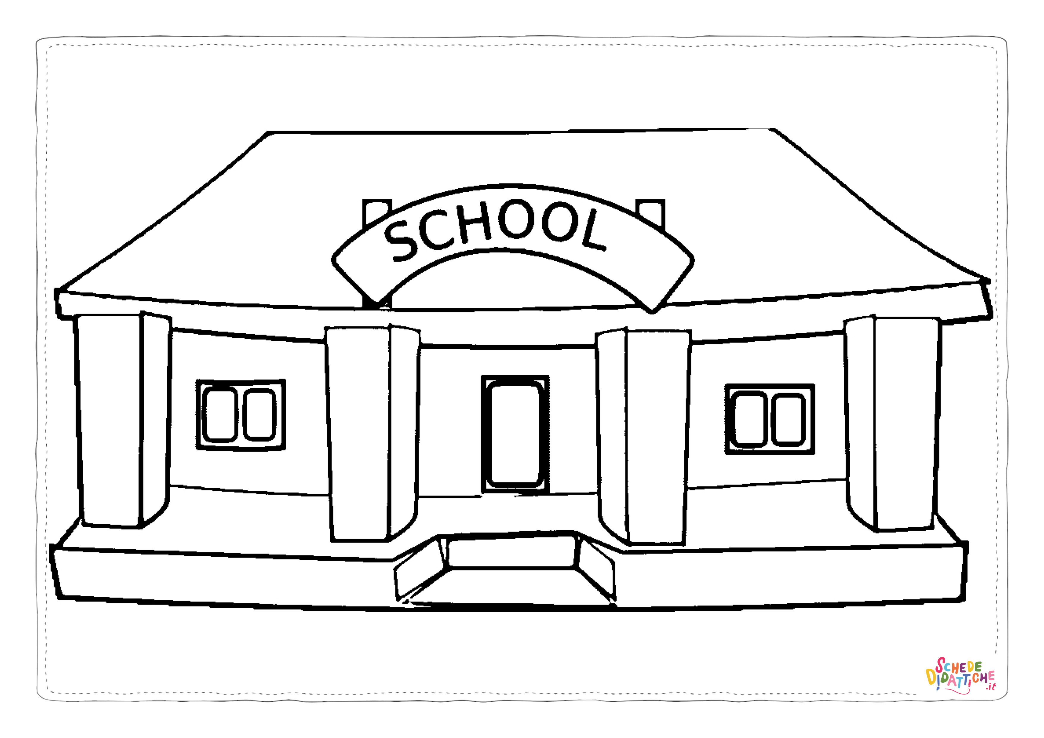 Disegno "Disegno di scuola da stampare e colorare 16" Disegno di scuola da stampare e colorare 16