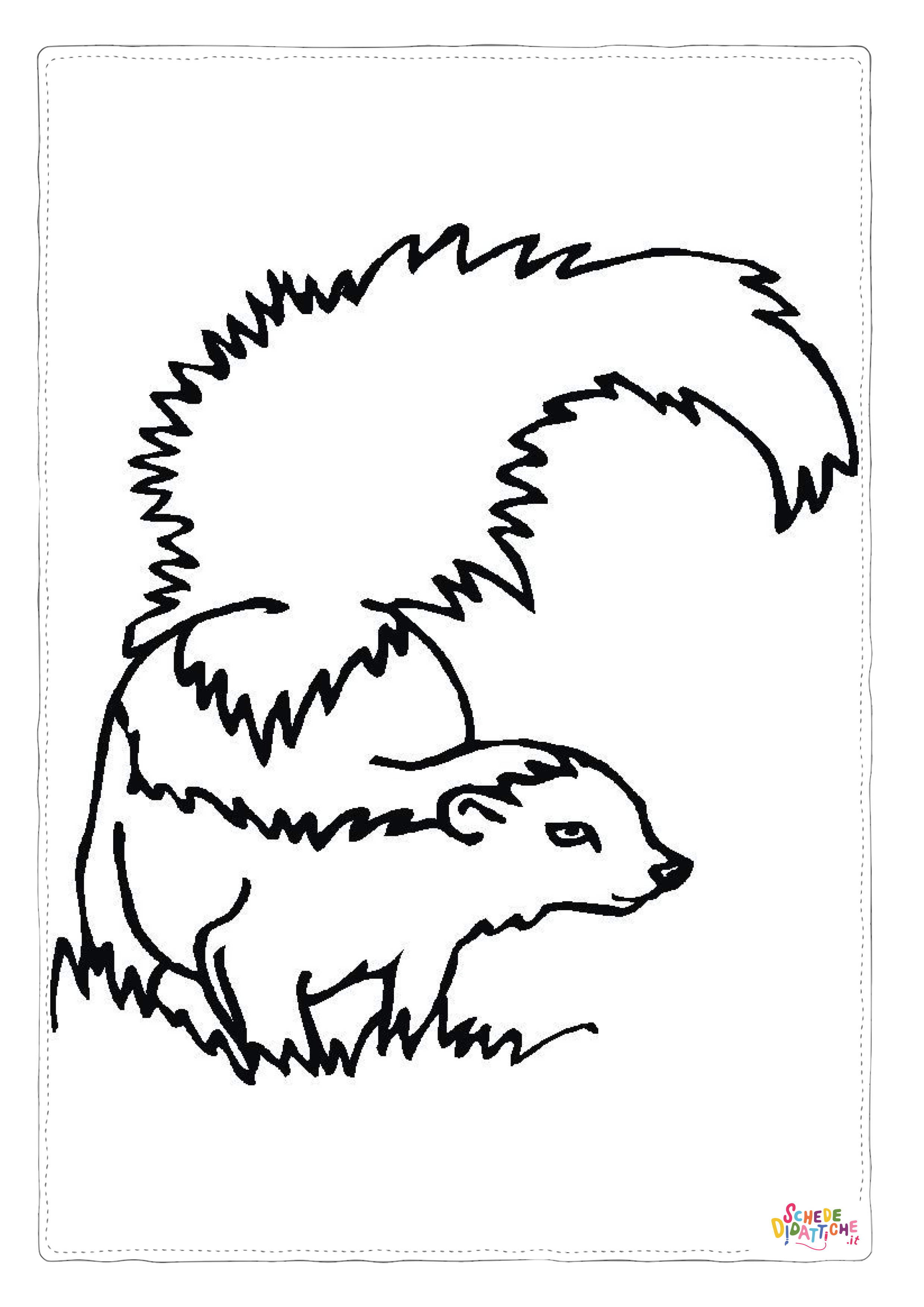 Disegno "Disegno di puzzola da stampare e colorare 12" Disegno di puzzola da stampare e colorare 12