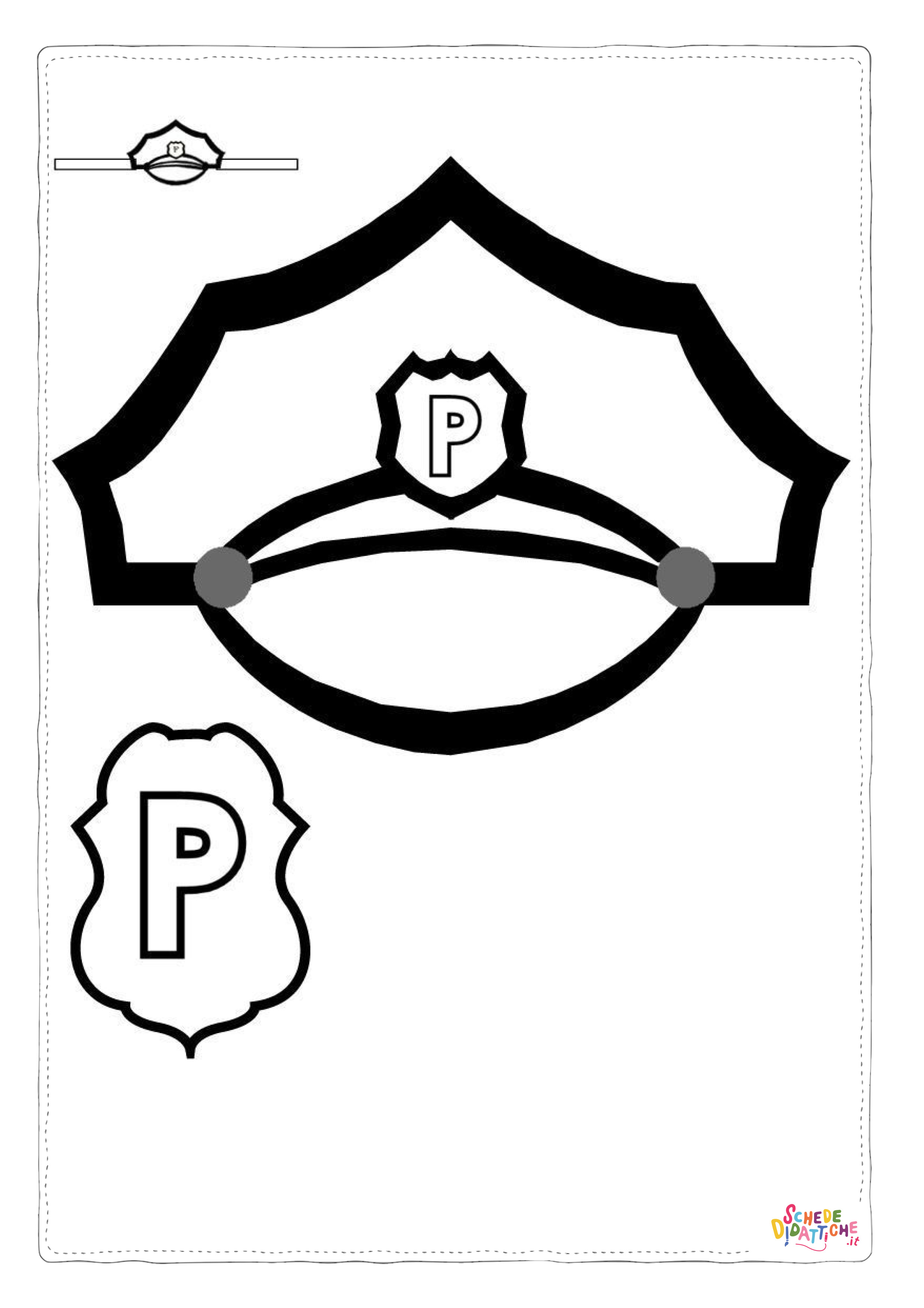 Disegno "Disegno di poliziotto da stampare e colorare 30" Disegno di poliziotto da stampare e colorare 30