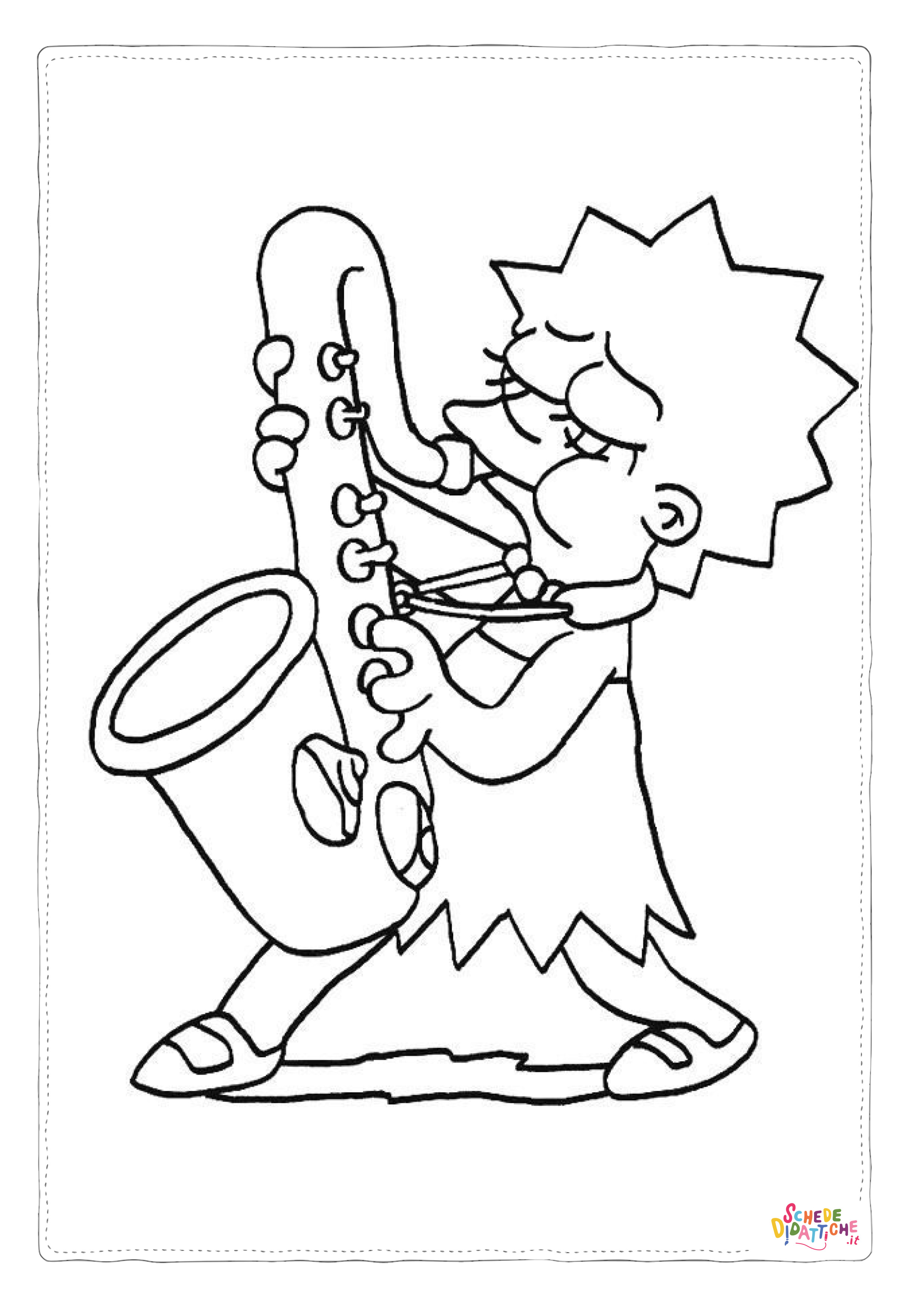 Disegno "Disegno di I Simpson da stampare e colorare 82" Disegno di I Simpson da stampare e colorare 82