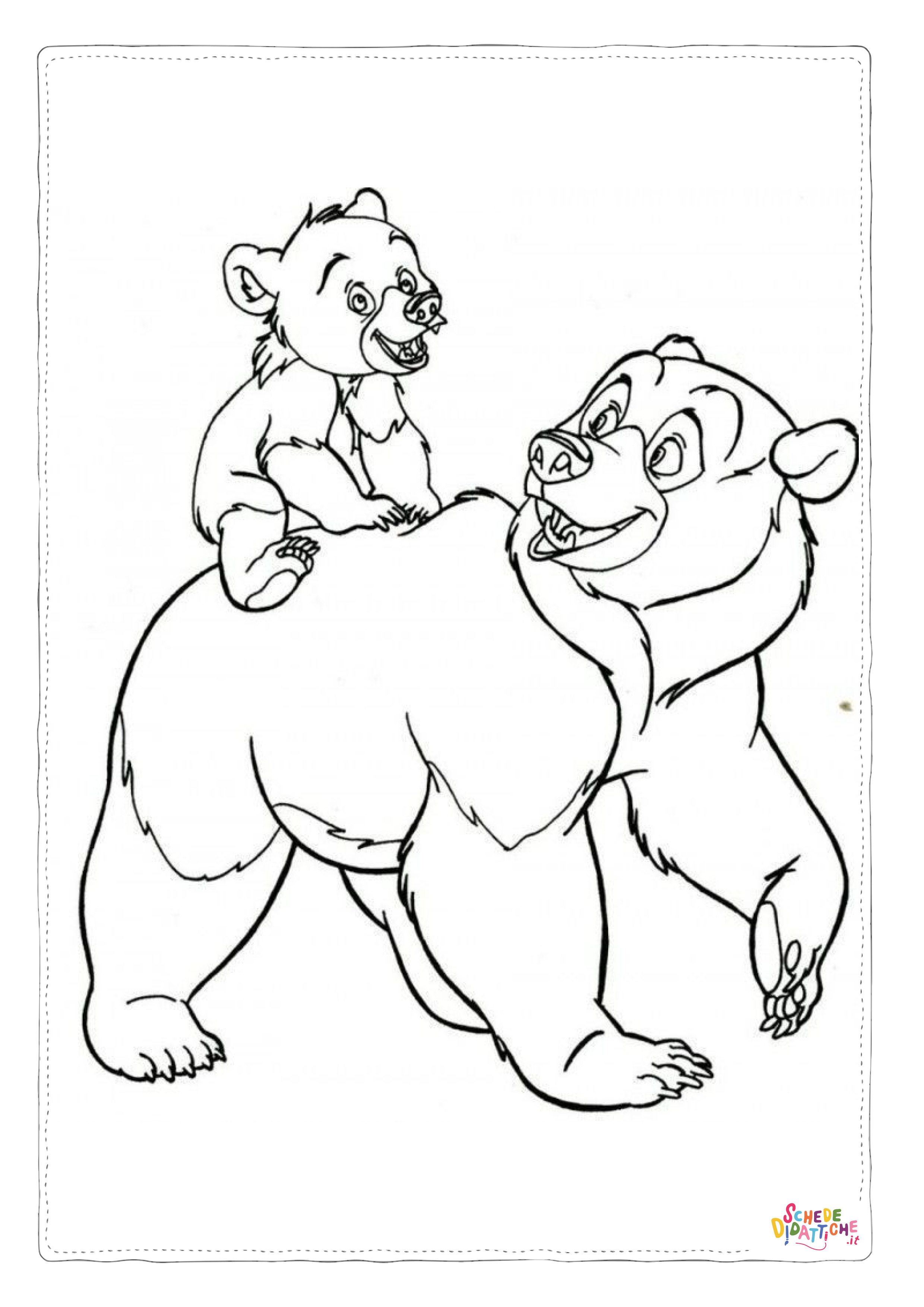 Disegno "Disegno di orso da stampare e colorare 104" Disegno di orso da stampare e colorare 104