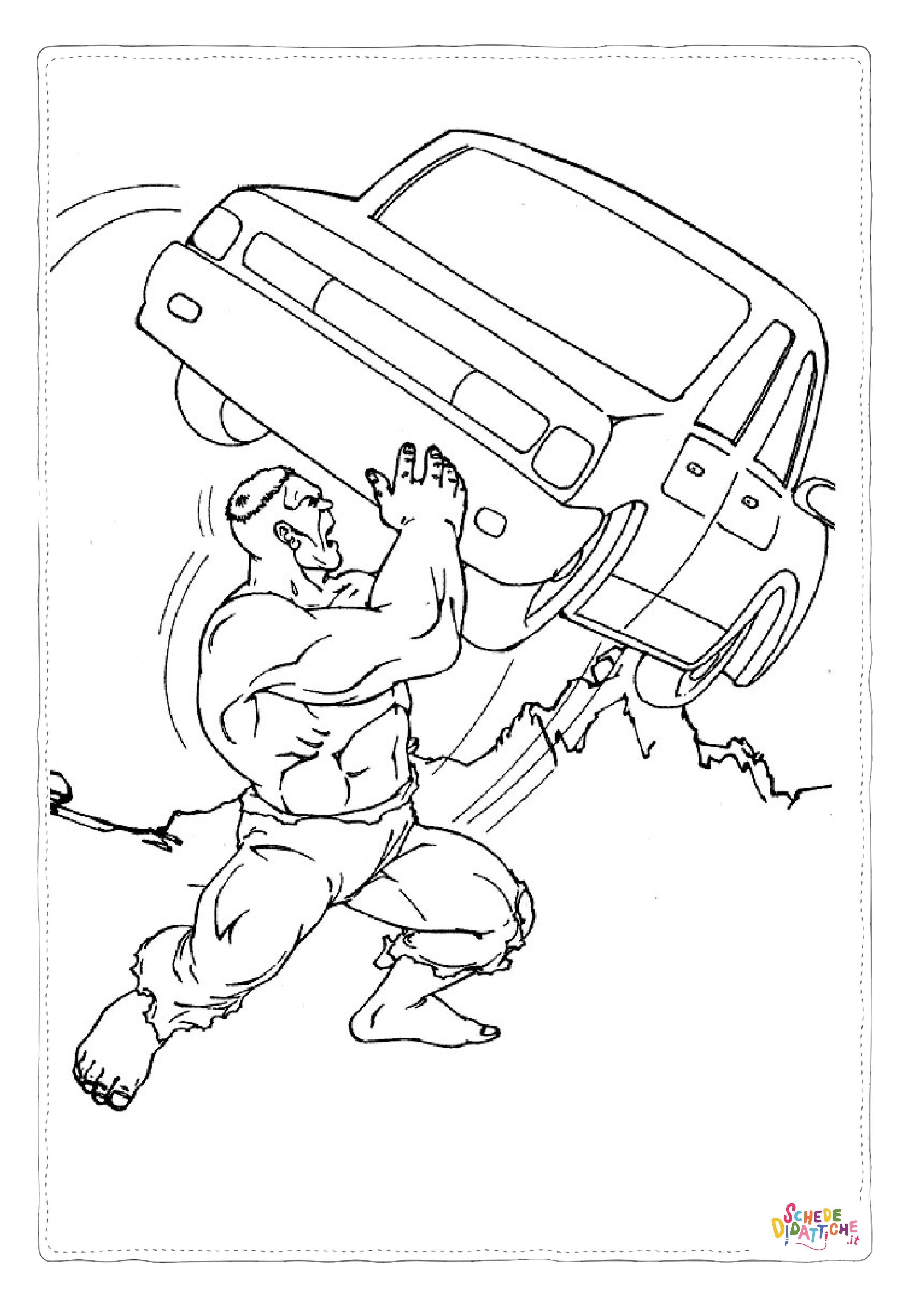 Disegno "Disegno di Hulk da stampare e colorare 82" Disegno di Hulk da stampare e colorare 82
