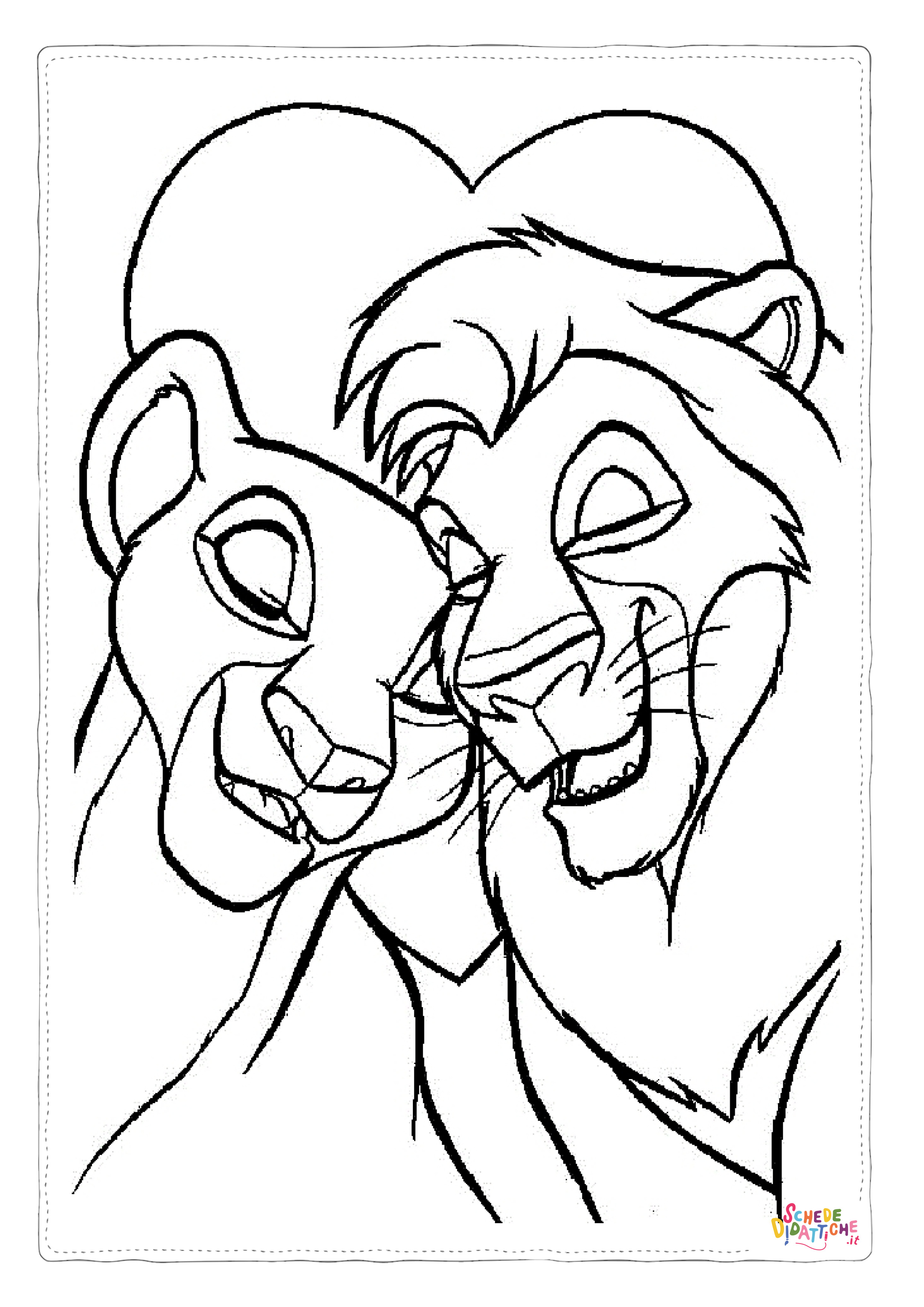 Disegno "Disegno di Re Leone da stampare e colorare 62" Disegno di Re Leone da stampare e colorare 62
