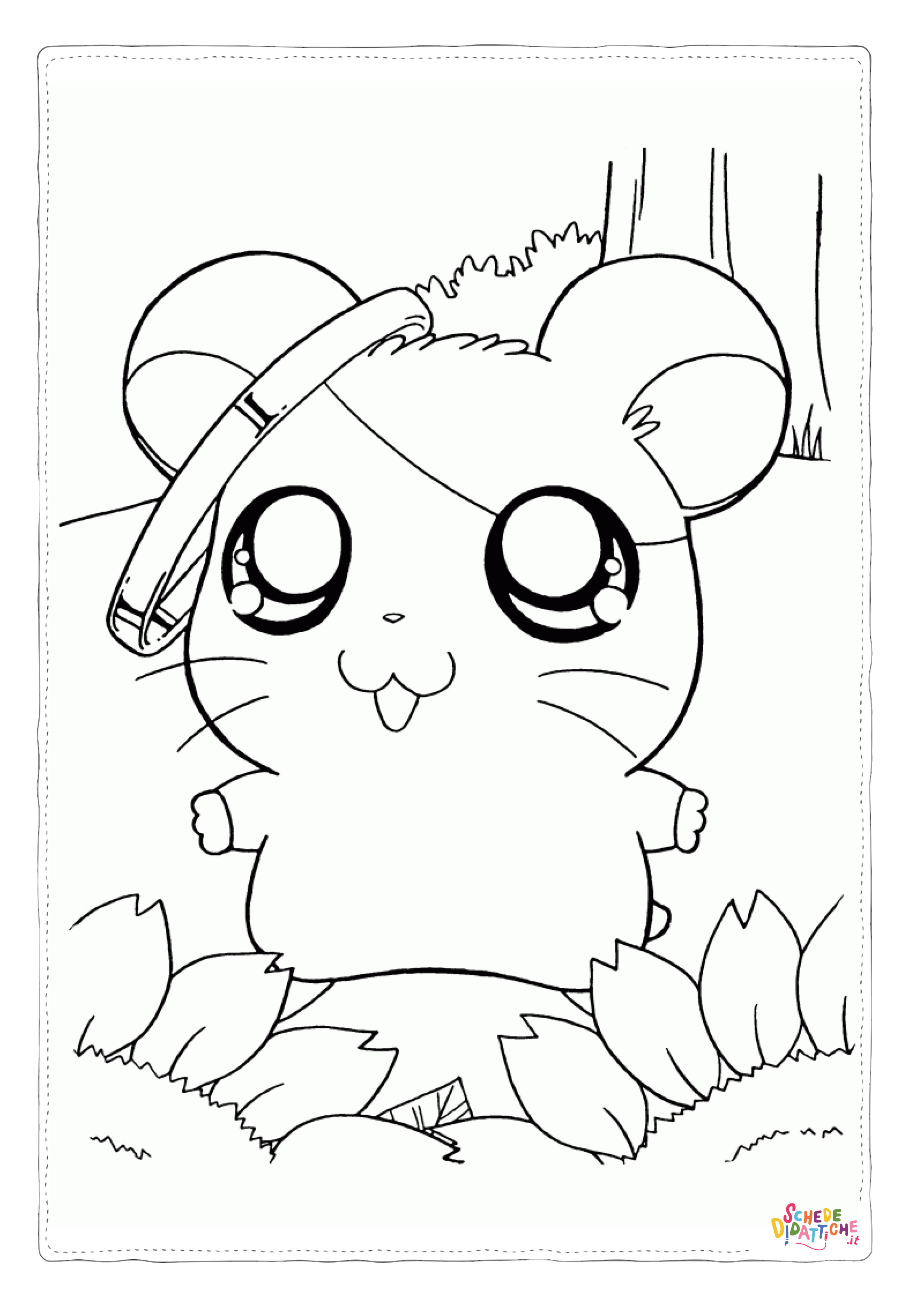 Disegno "Disegno di Hamtaro da stampare e colorare 7" Disegno di Hamtaro da stampare e colorare 7