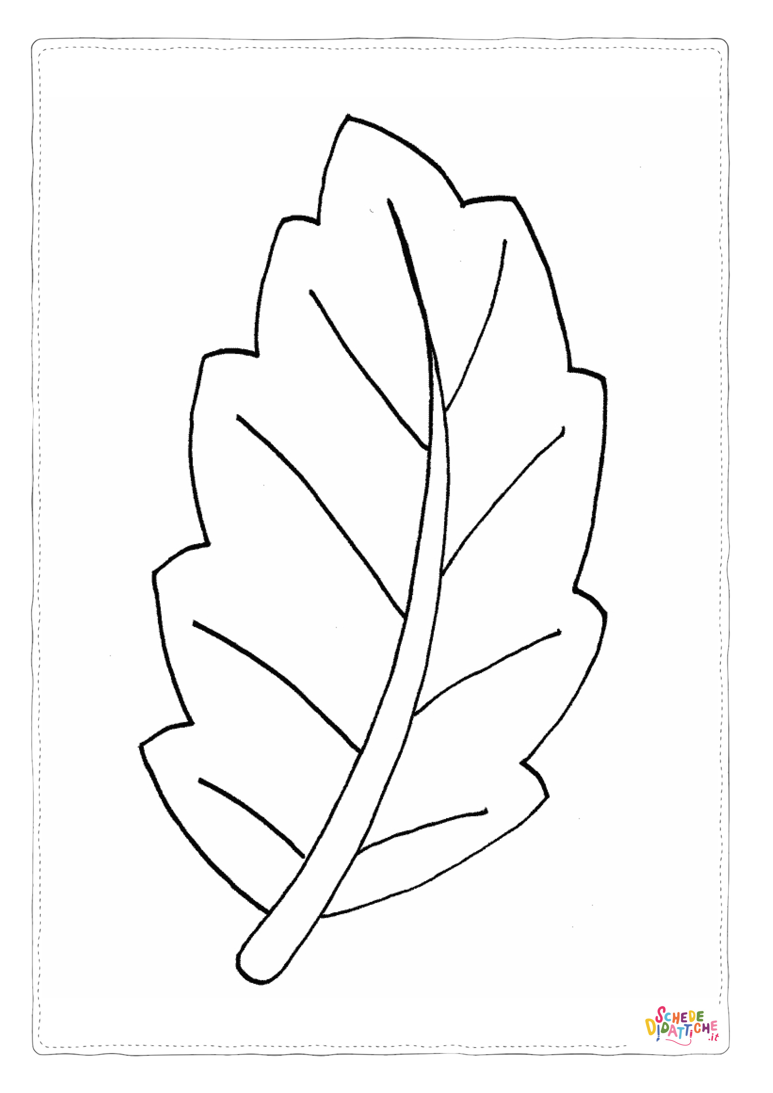 Disegno "Disegno di foglia da stampare e colorare 58" Disegno di foglia da stampare e colorare 58