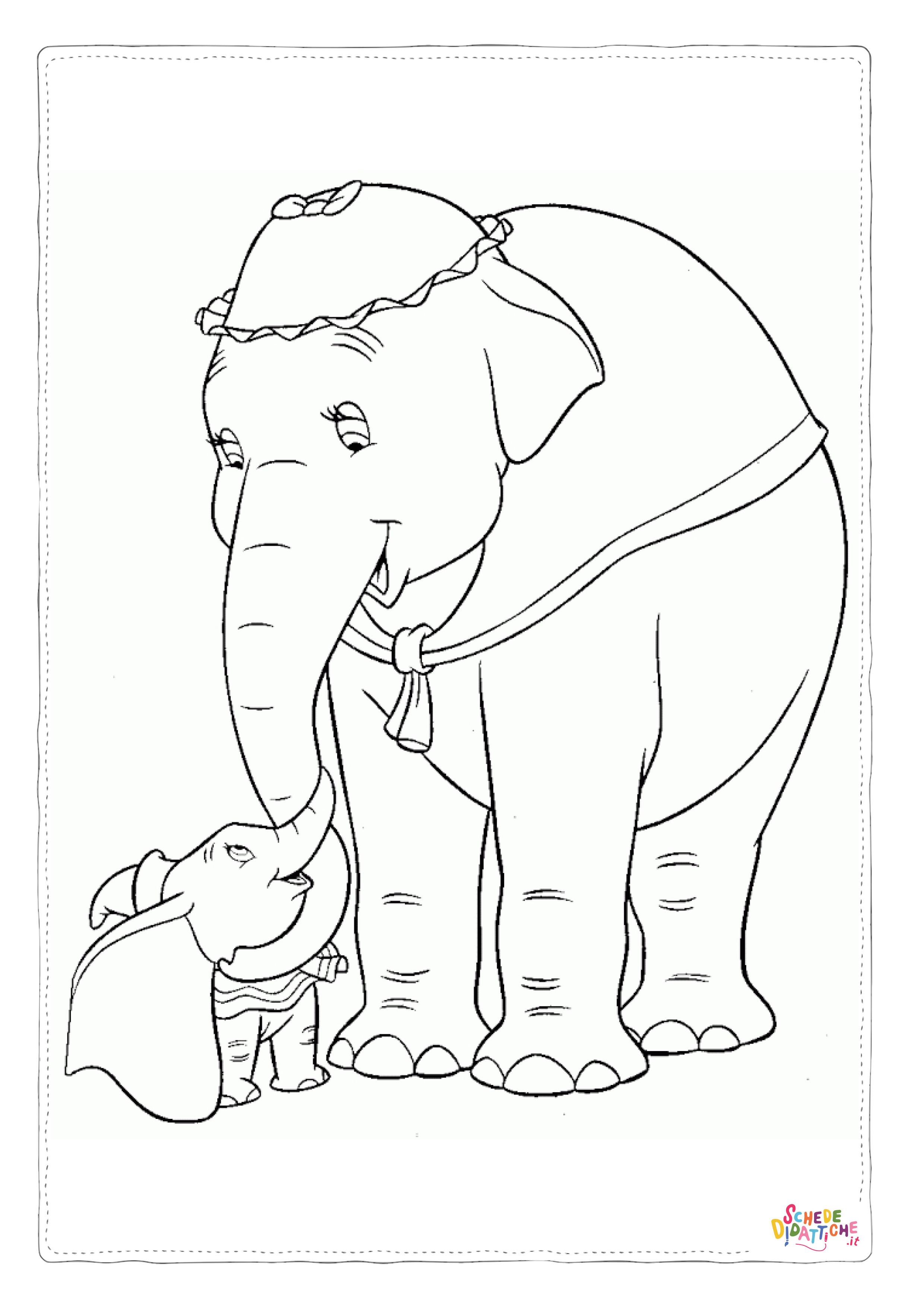 Disegno di Dumbo da stampare e colorare 6