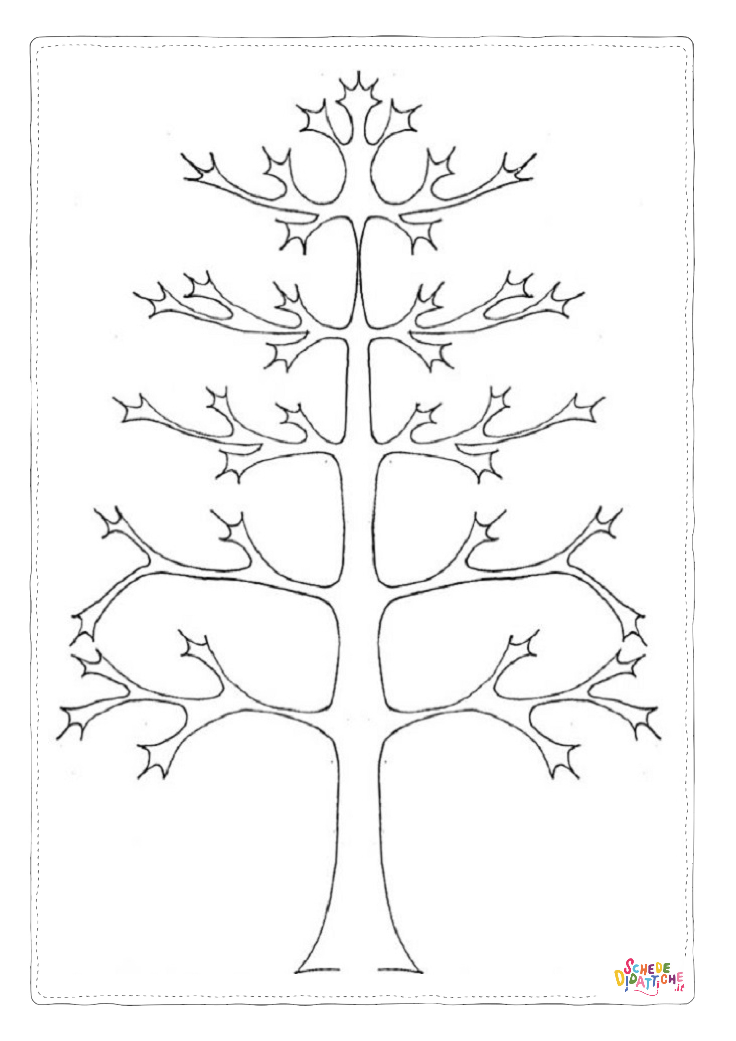 Disegno di albero da stampare e colorare 42