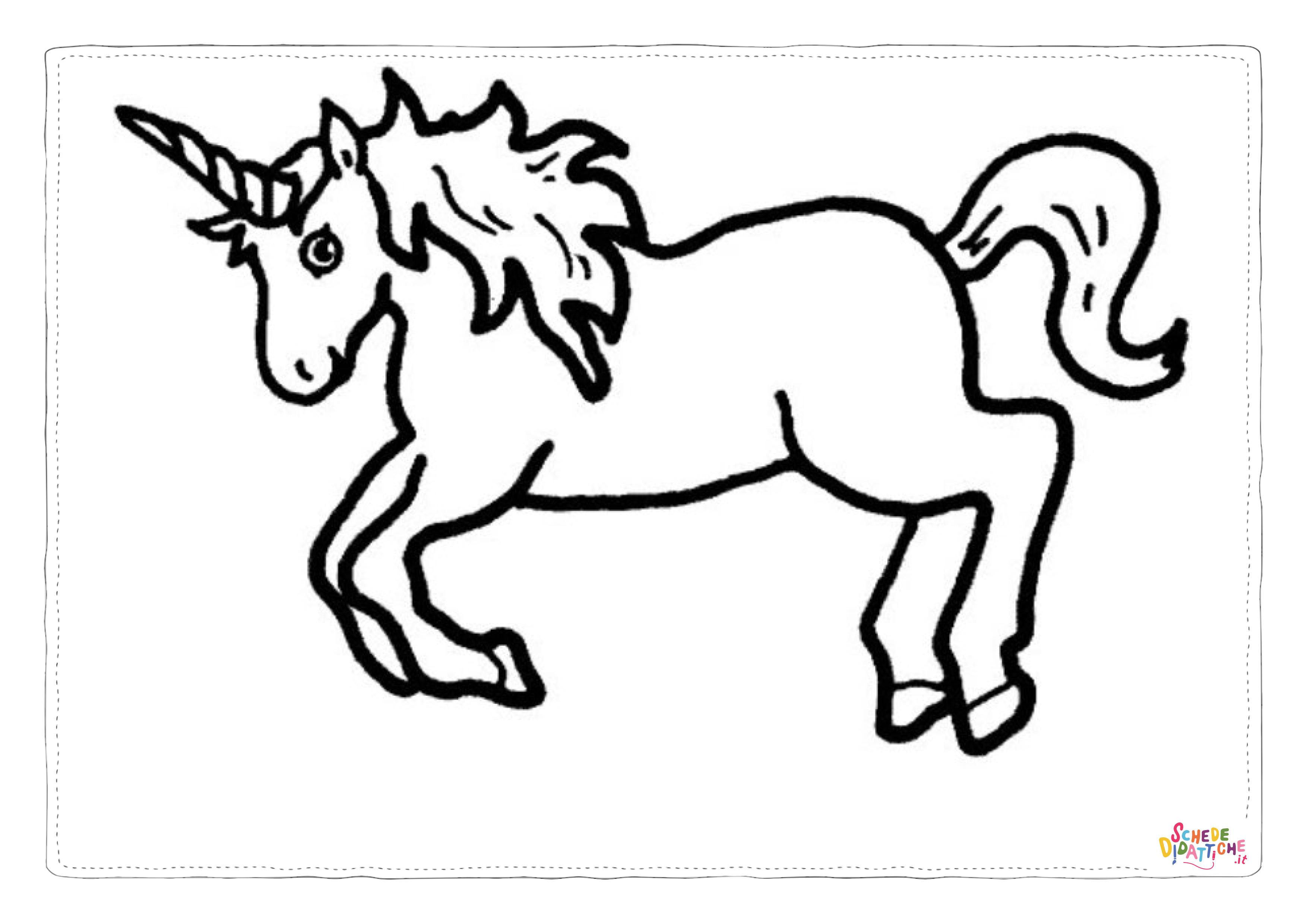 Disegno "Disegno di unicorno da stampare e colorare 123" Disegno di unicorno da stampare e colorare 123