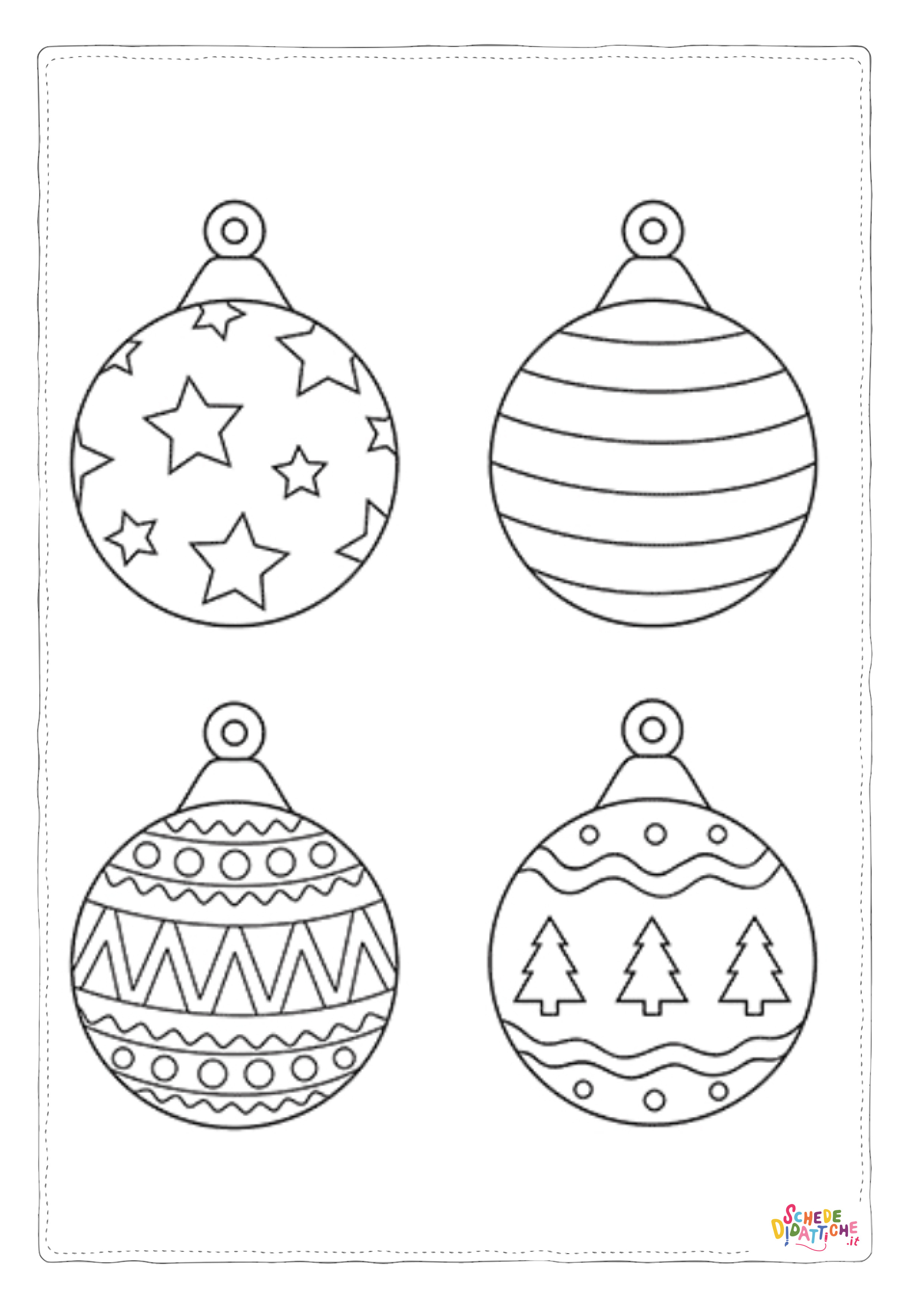 Disegno "Disegno di palla di Natale da stampare e colorare 29" Disegno di palla di Natale da stampare e colorare 29