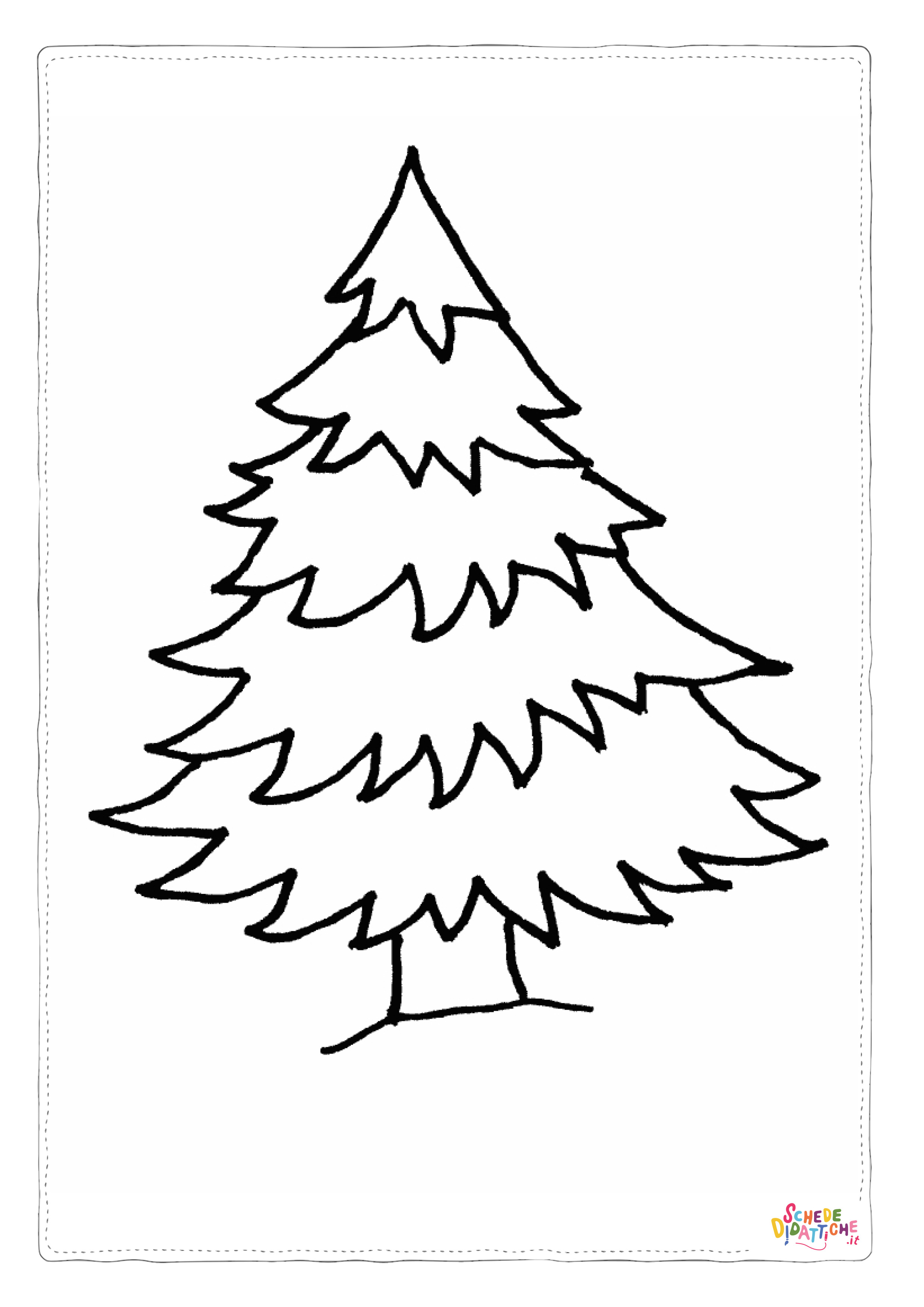 Disegno "Disegno di albero di Natale da stampare e colorare 21" Disegno di albero di Natale da stampare e colorare 21