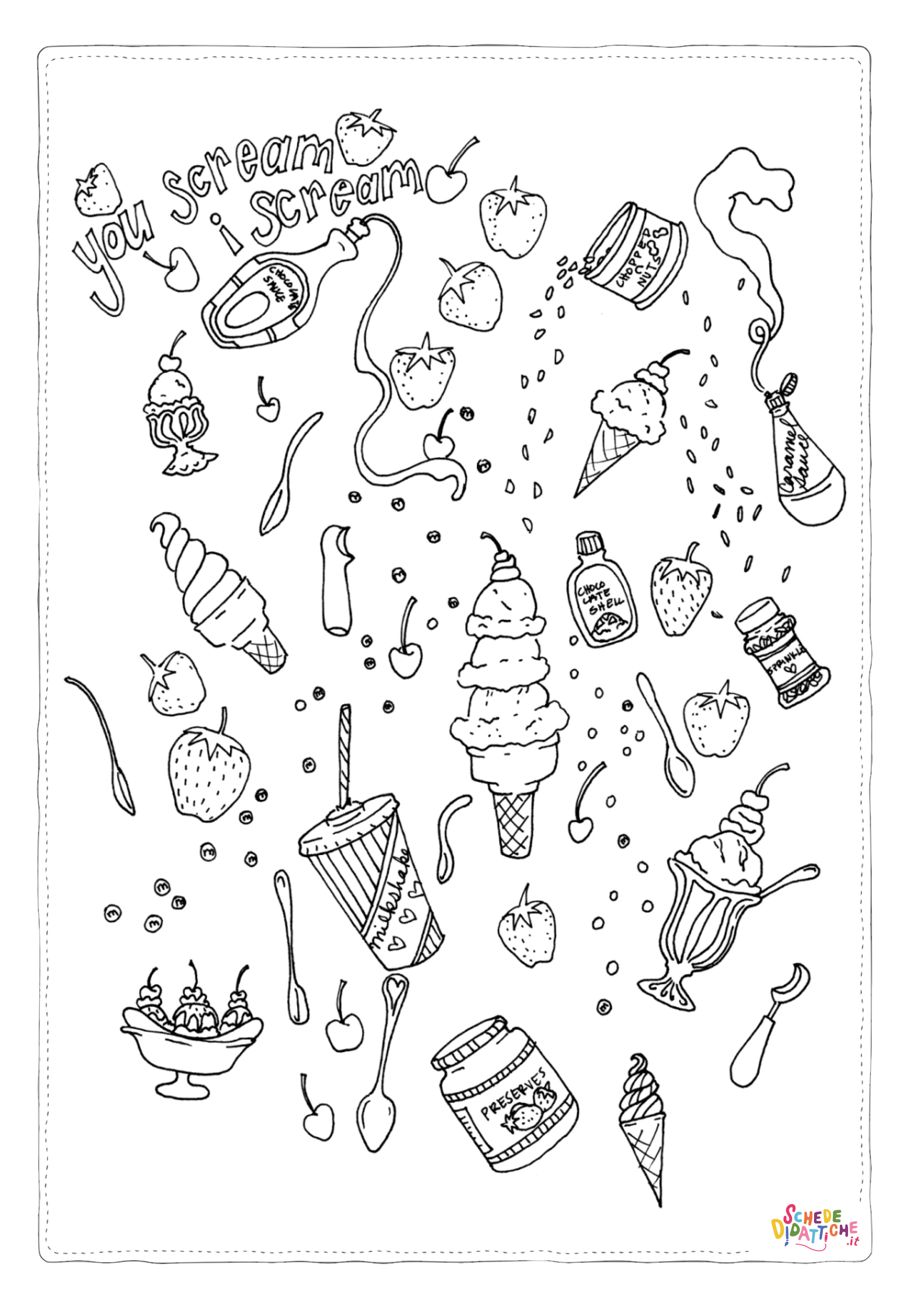 Disegno "Disegno di dolce da stampare e colorare 22" Disegno di dolce da stampare e colorare 22