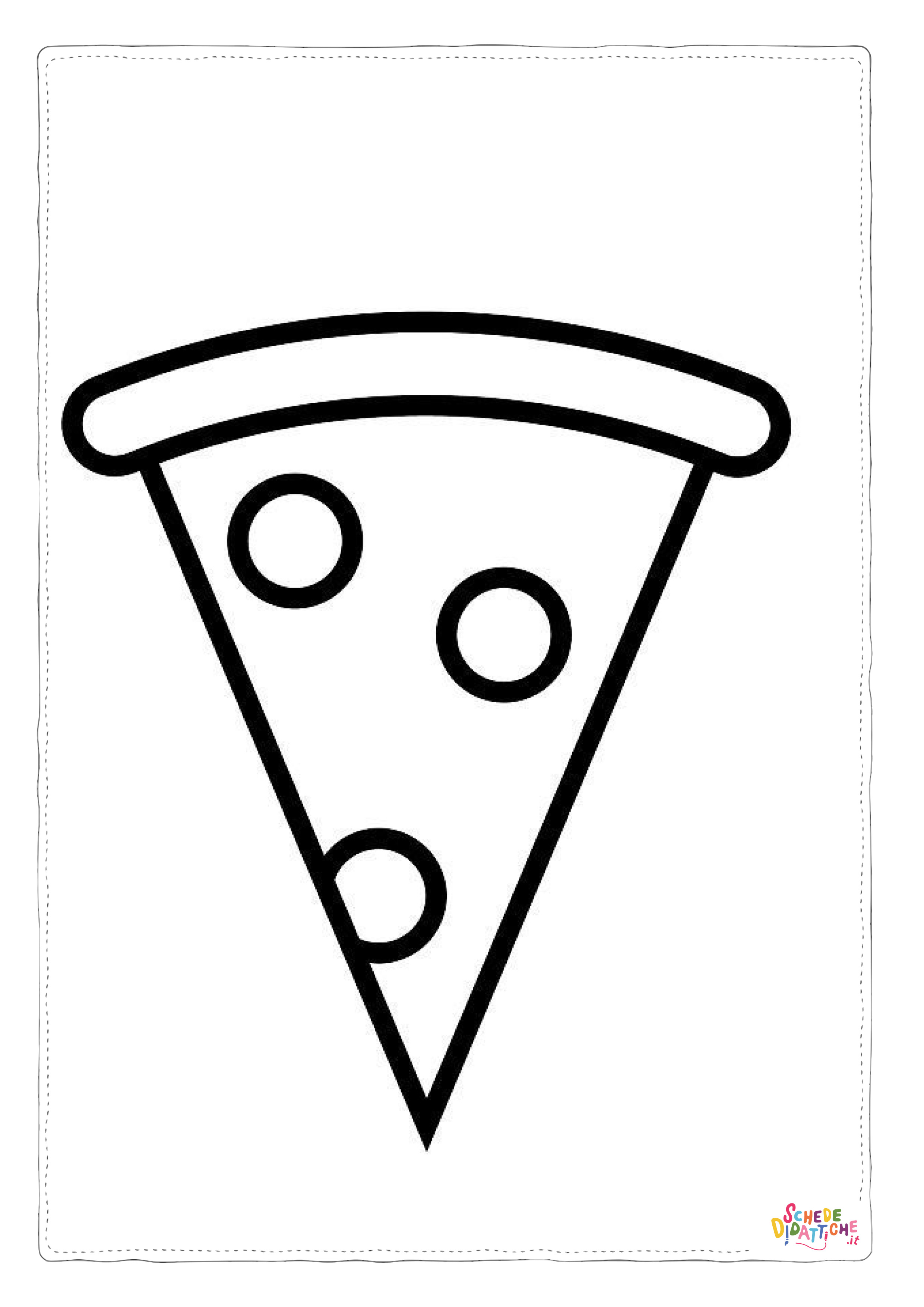 Disegno di pizza da stampare e colorare 19