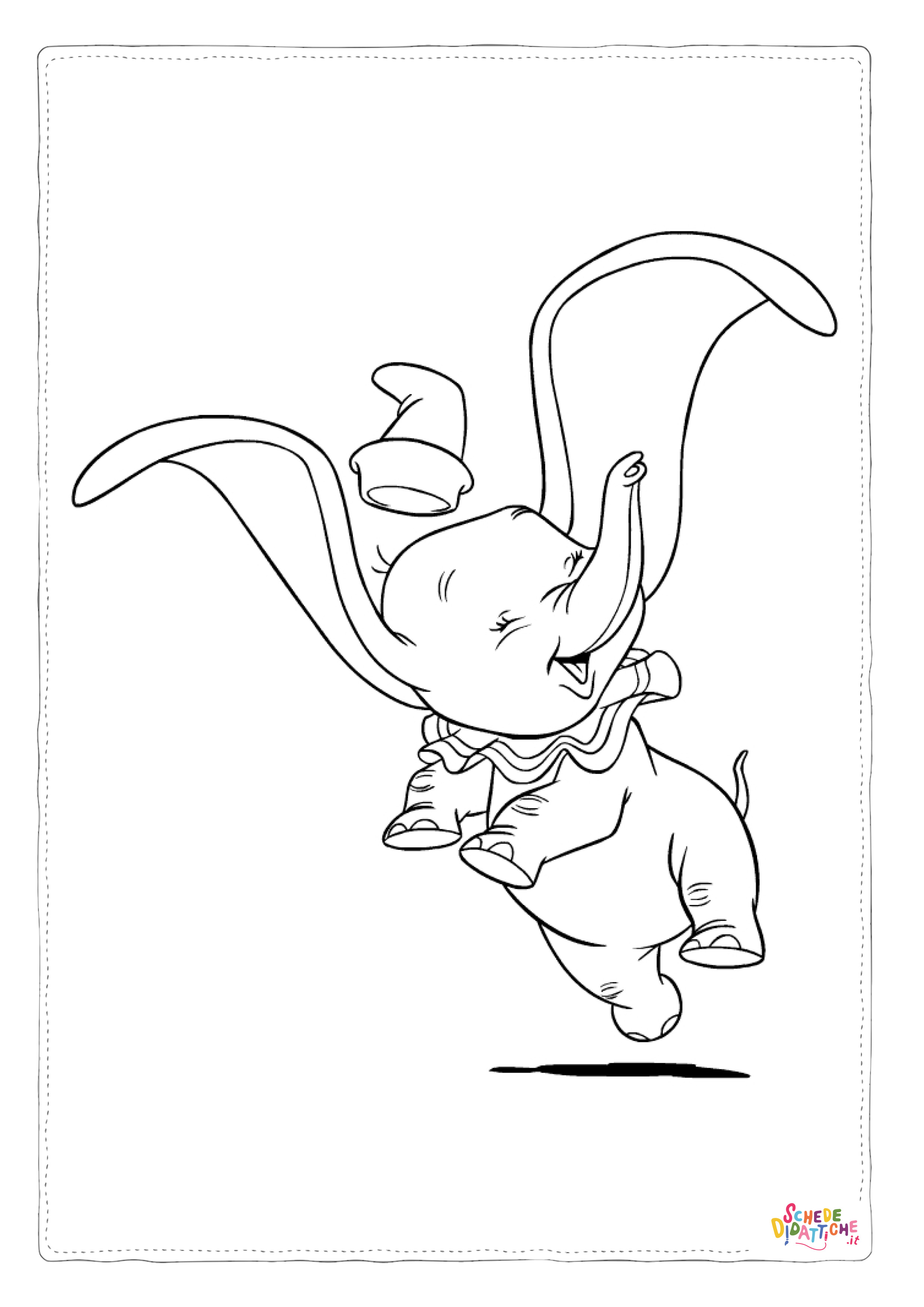 Disegno di Dumbo da stampare e colorare 5