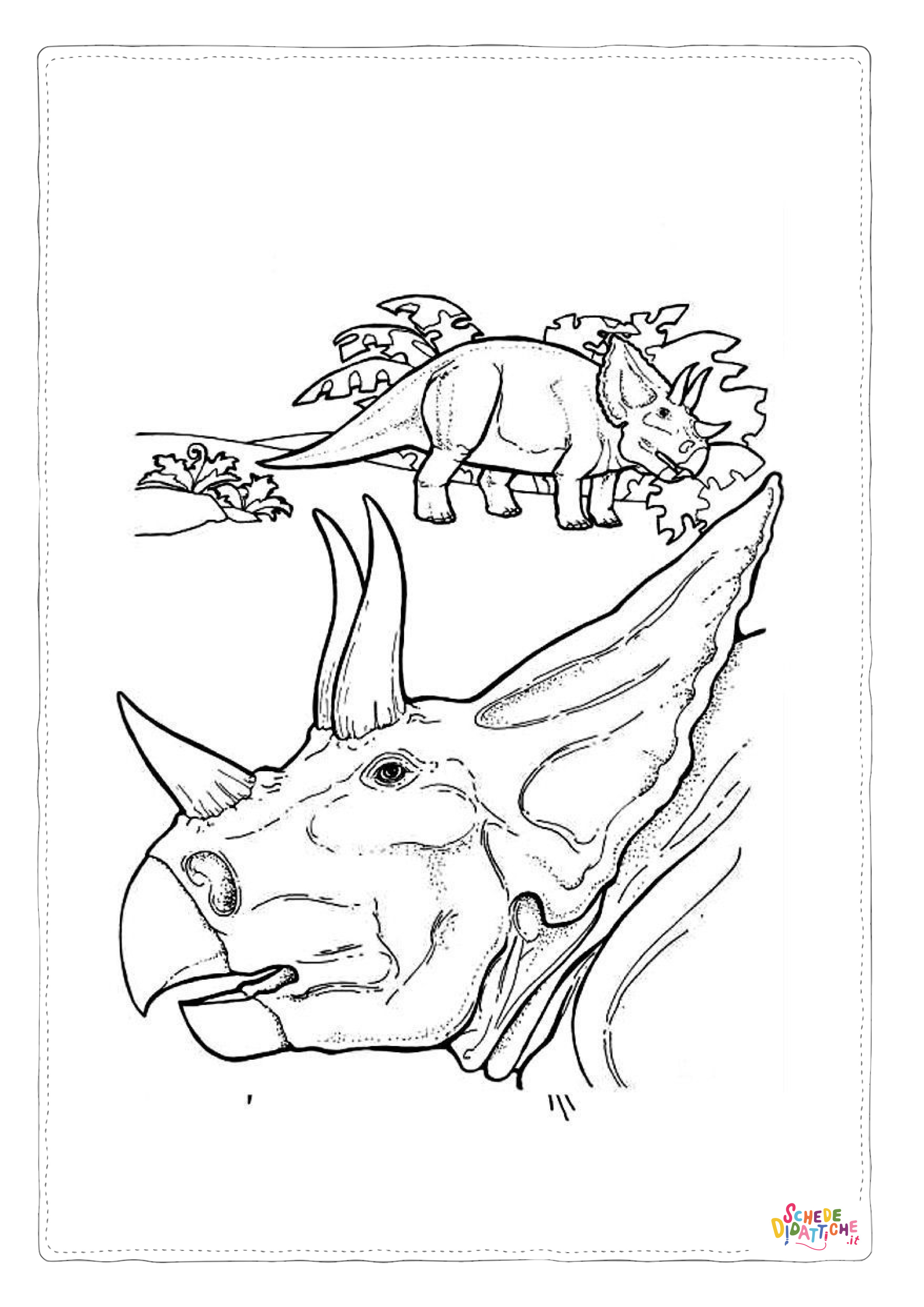 Disegno di Triceratopo da stampare e colorare 62