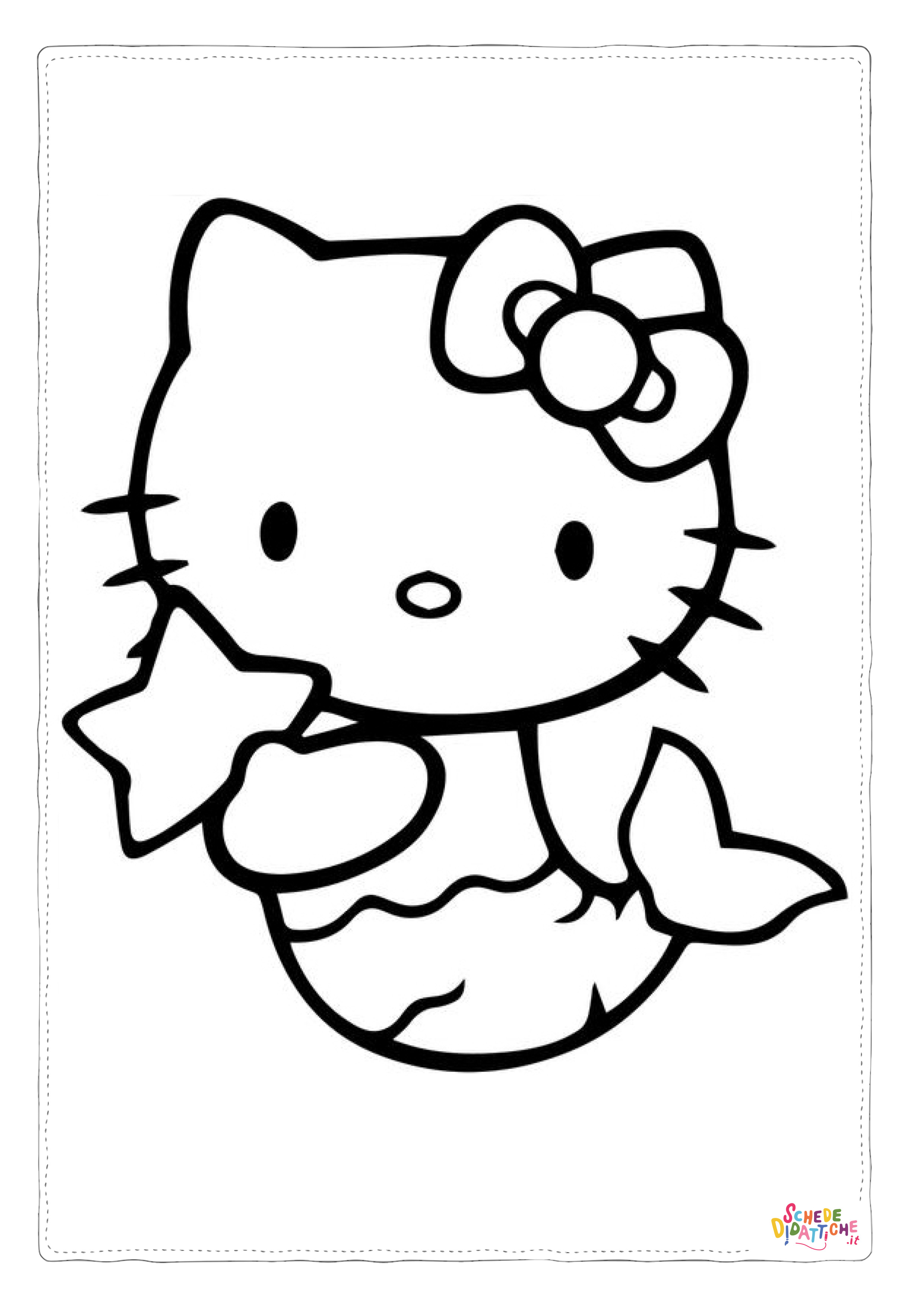 Disegno "Disegno di Hello Kitty da stampare e colorare 250" Disegno di Hello Kitty da stampare e colorare 250