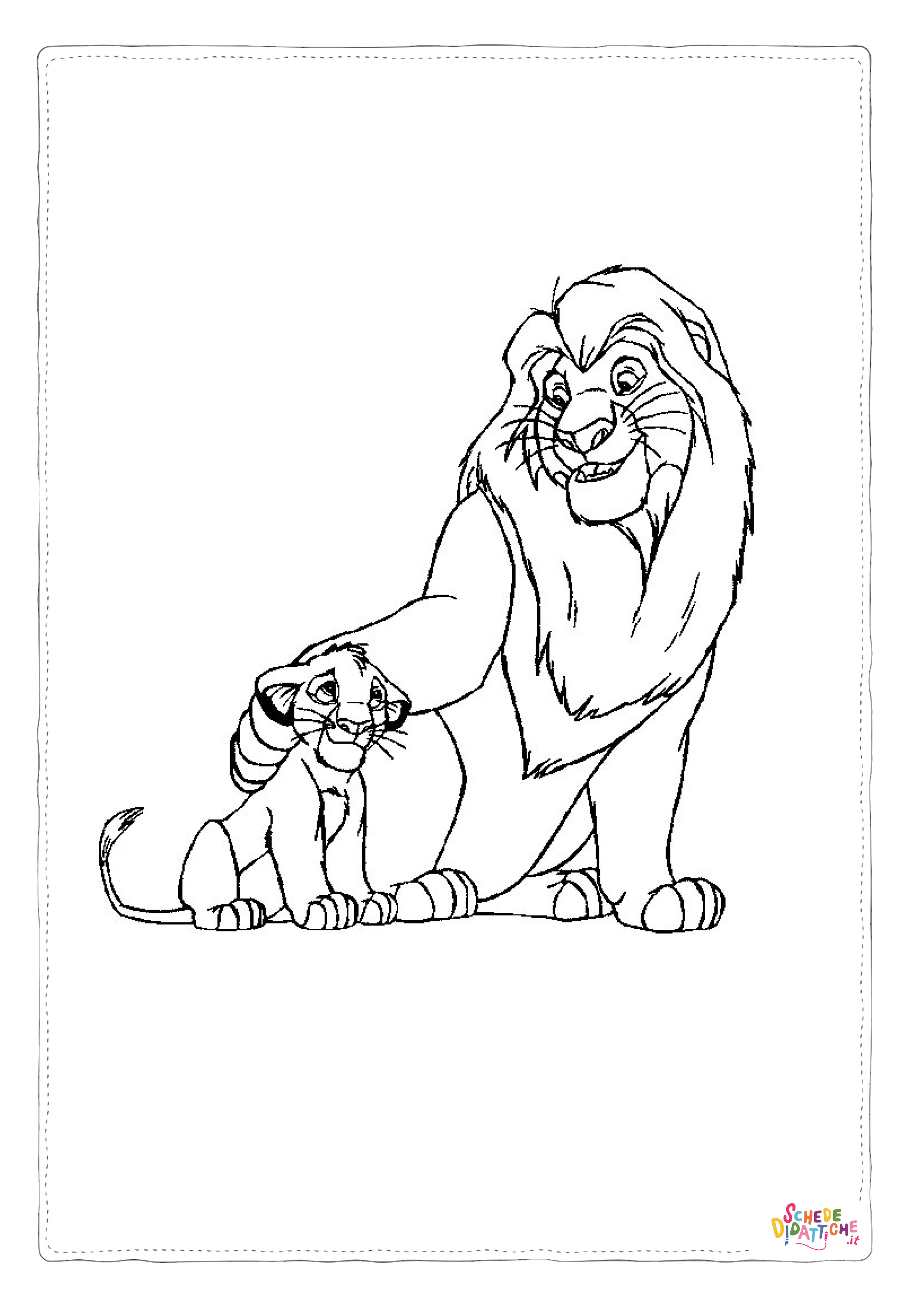 Disegno "Disegno di Re Leone da stampare e colorare 200" Disegno di Re Leone da stampare e colorare 200